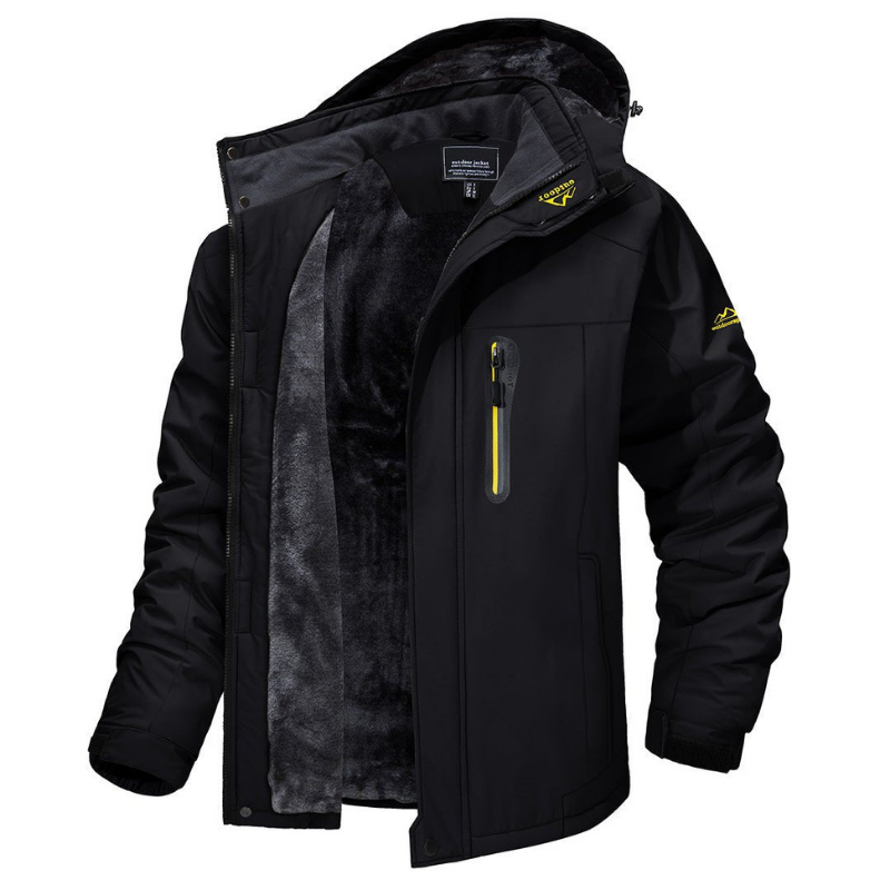 Waterdichte Winterparka Heren met Fleece Voering en Verstelbare Capuchon – Perfect voor Koud Weer