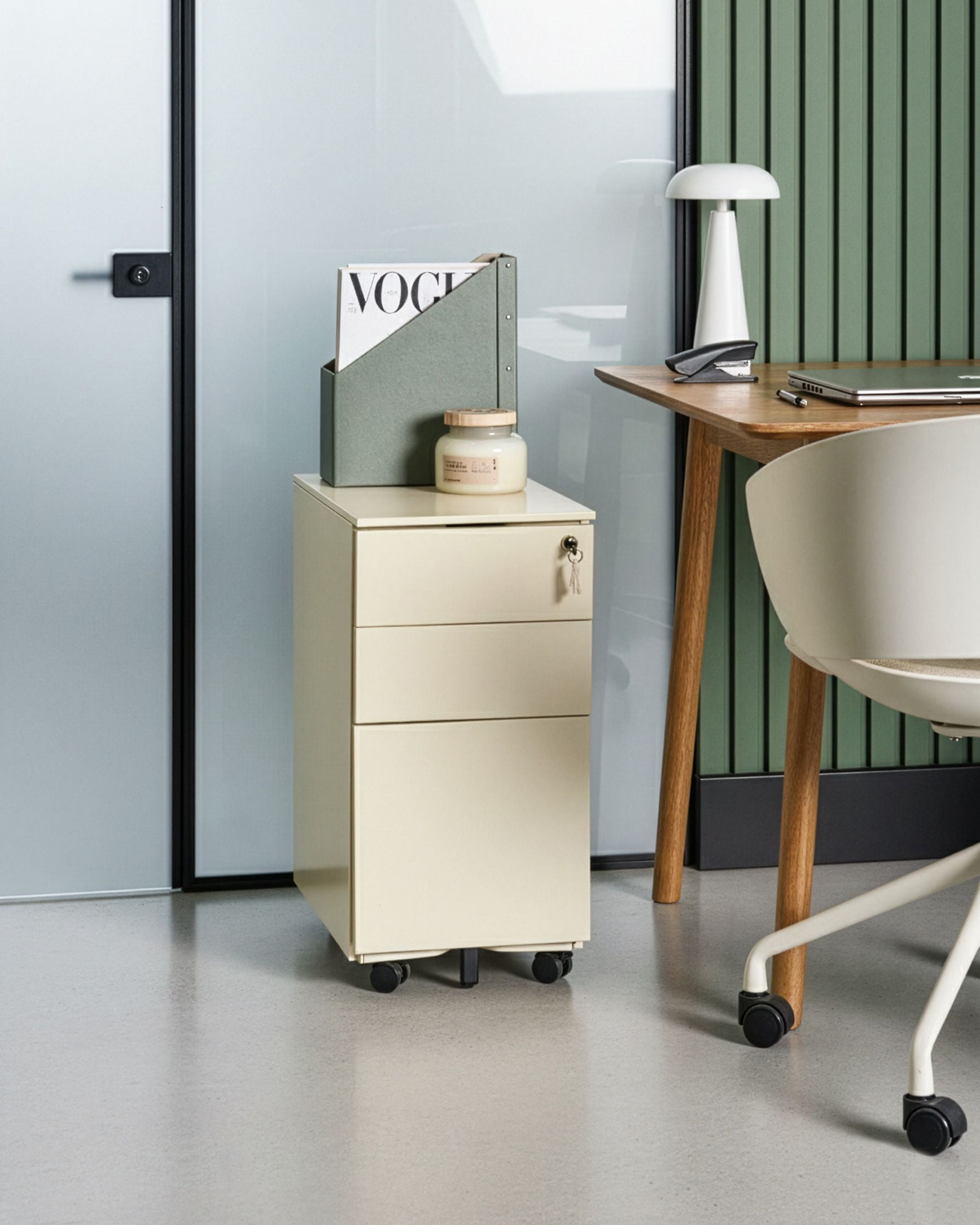 Storage Unit BOLSENA Metal Light Beige