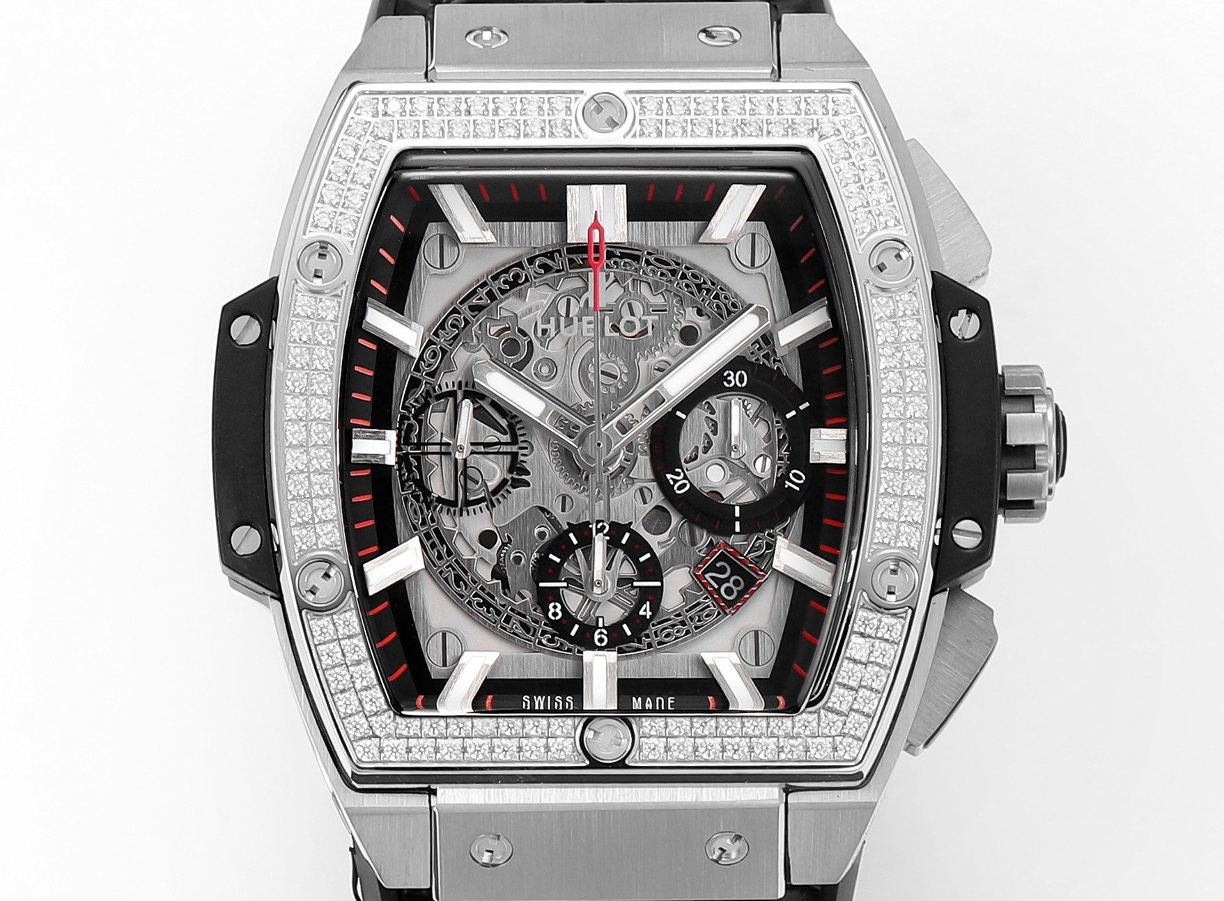 Hublot SPIRIT OF BIG BANG Chronograph, 45 mm Textured rubber strap(1:1 replica) - Elite Watch Atelier
