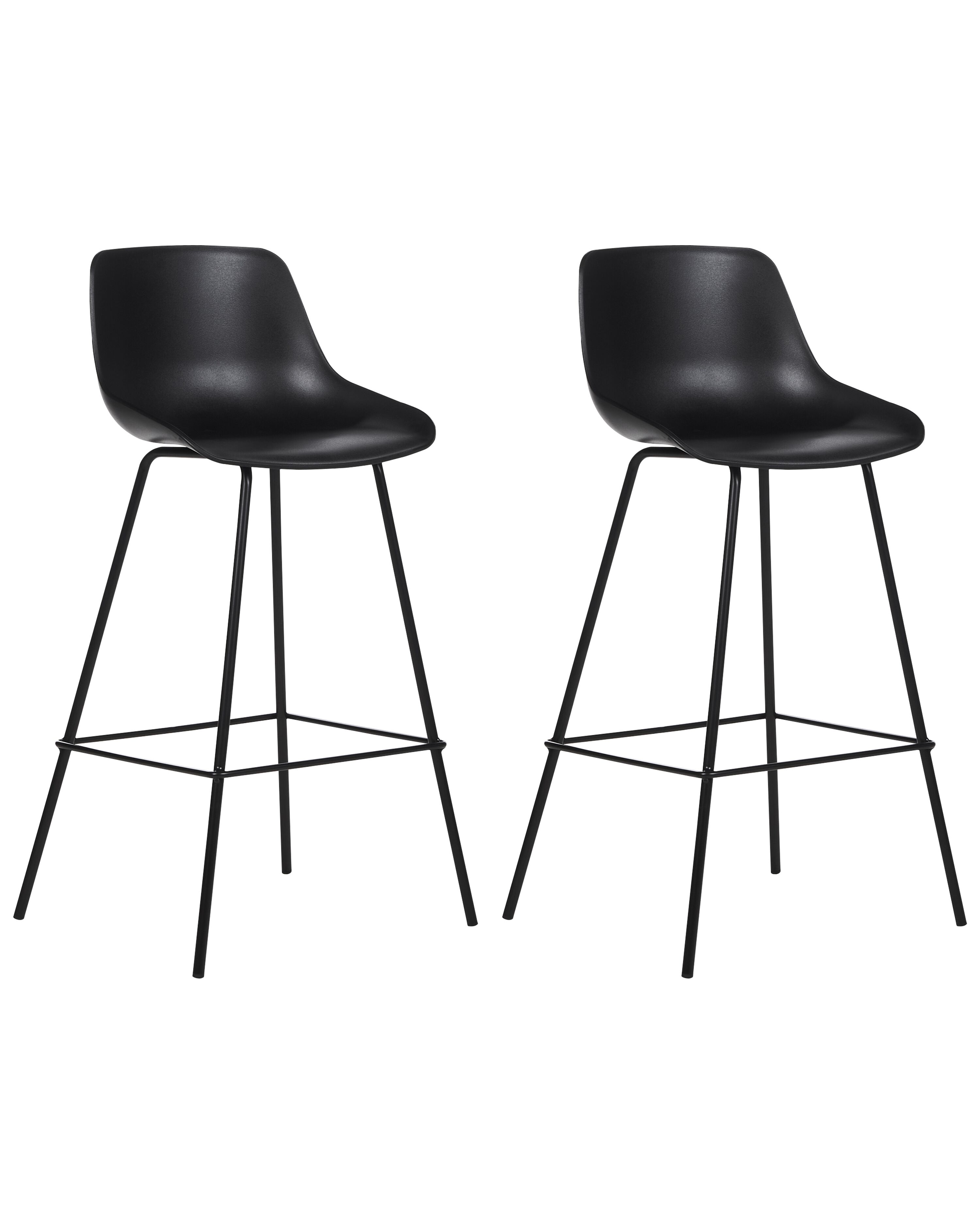 Set of 2 Bar Chairs EMMET Black