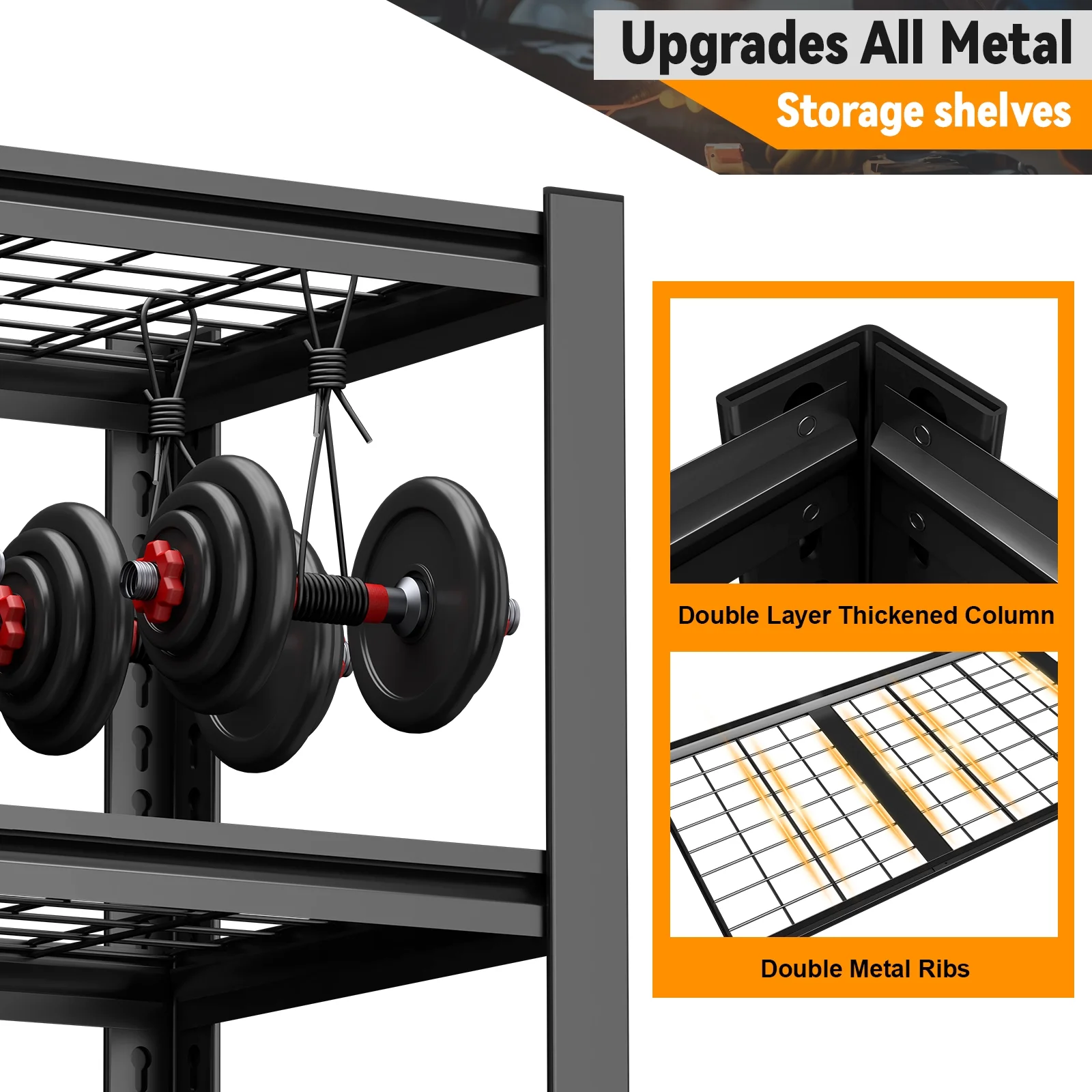 TrumanPick Storage Shelves 2200LBS Metal Wire Shelving Units Garage Storage Rack 40