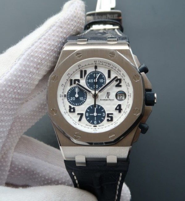 Replica Audemars Piguet JF Royal Oak Offshore Navy Blue Leather Strap A3126 - Top club