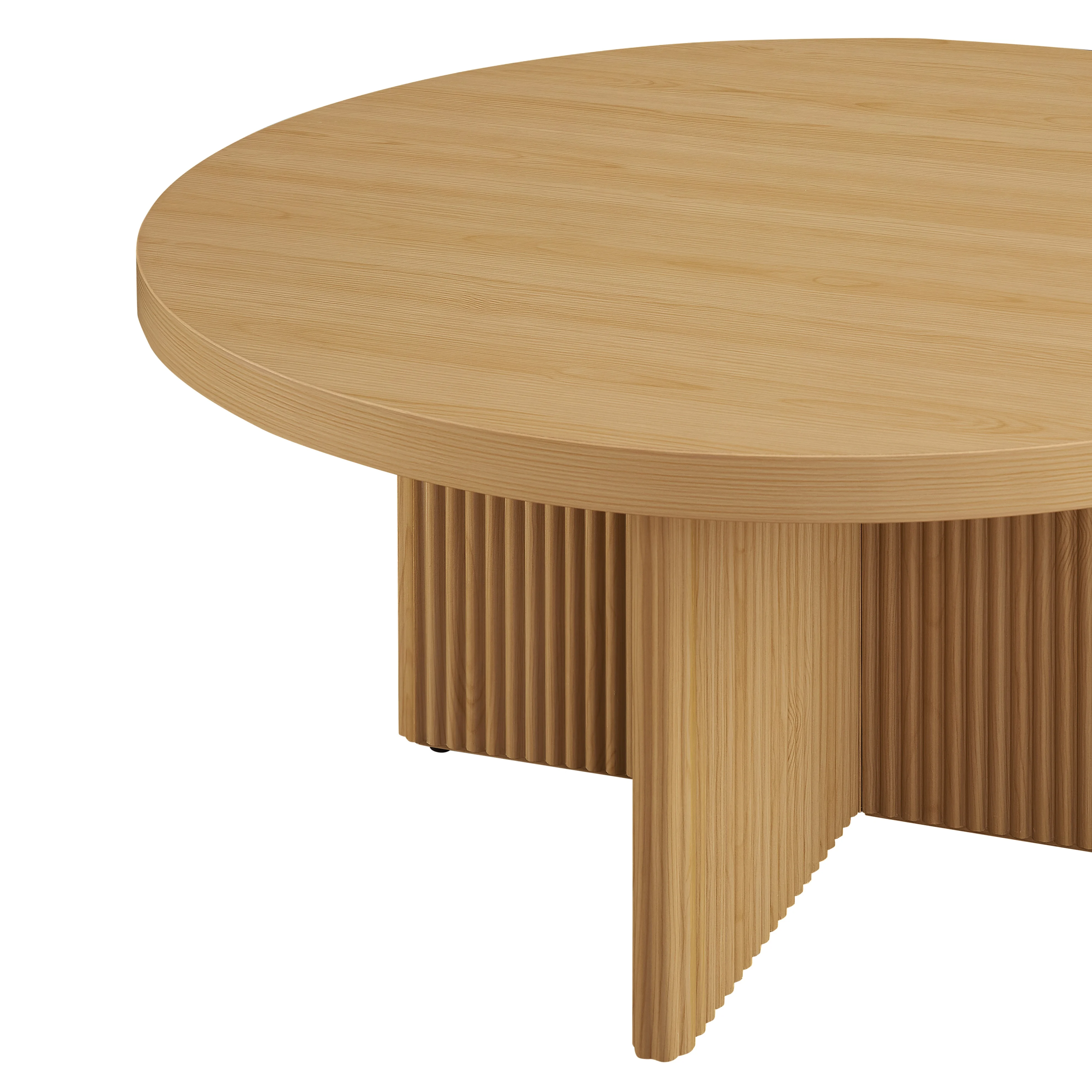 Better Homes & Gardens Lillian Fluted Coffee Table, Natural Pine Finish - Image 7
