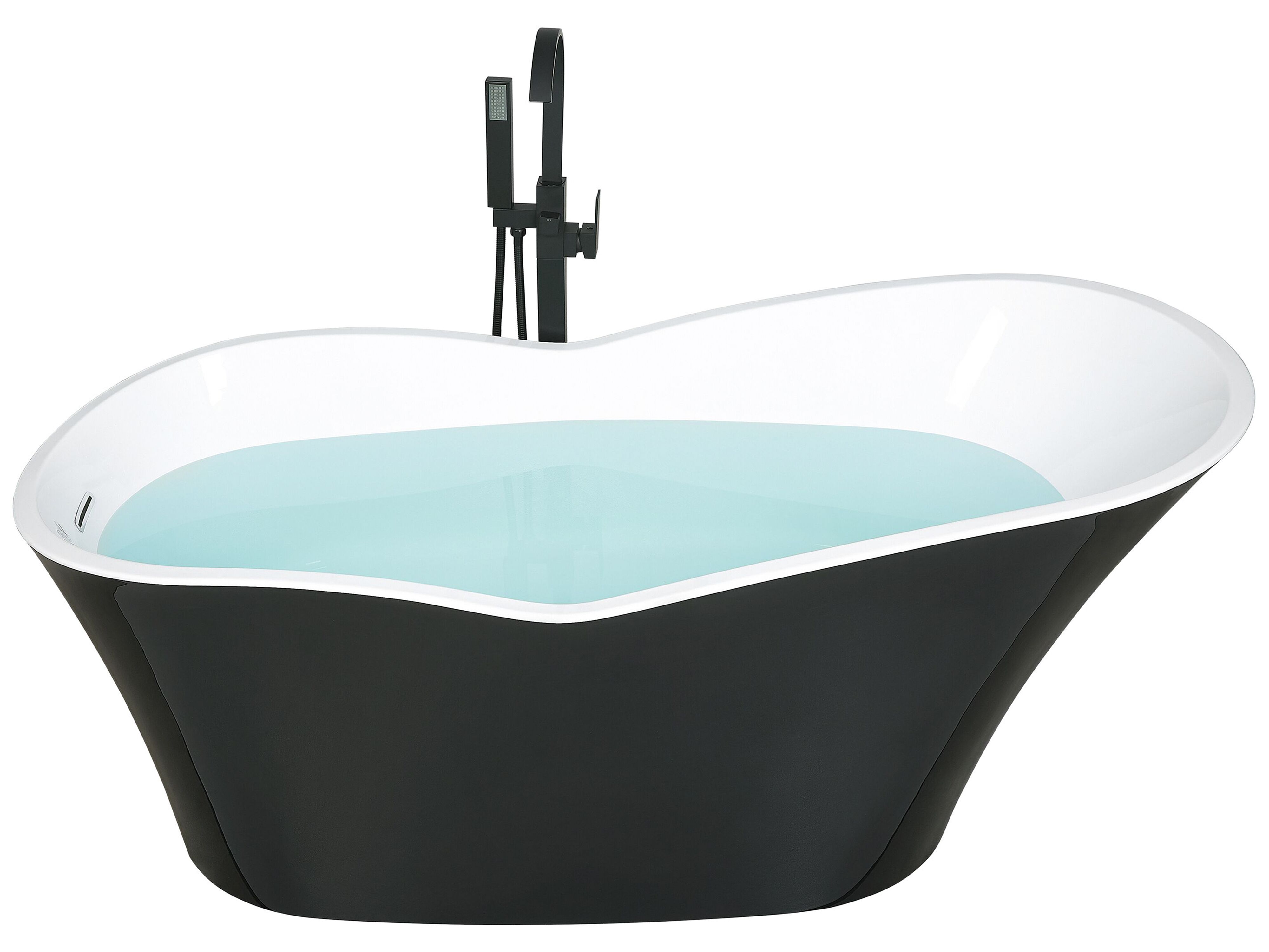 Freestanding Bathtub DULCINA 1700 x 800 mm Black/ White