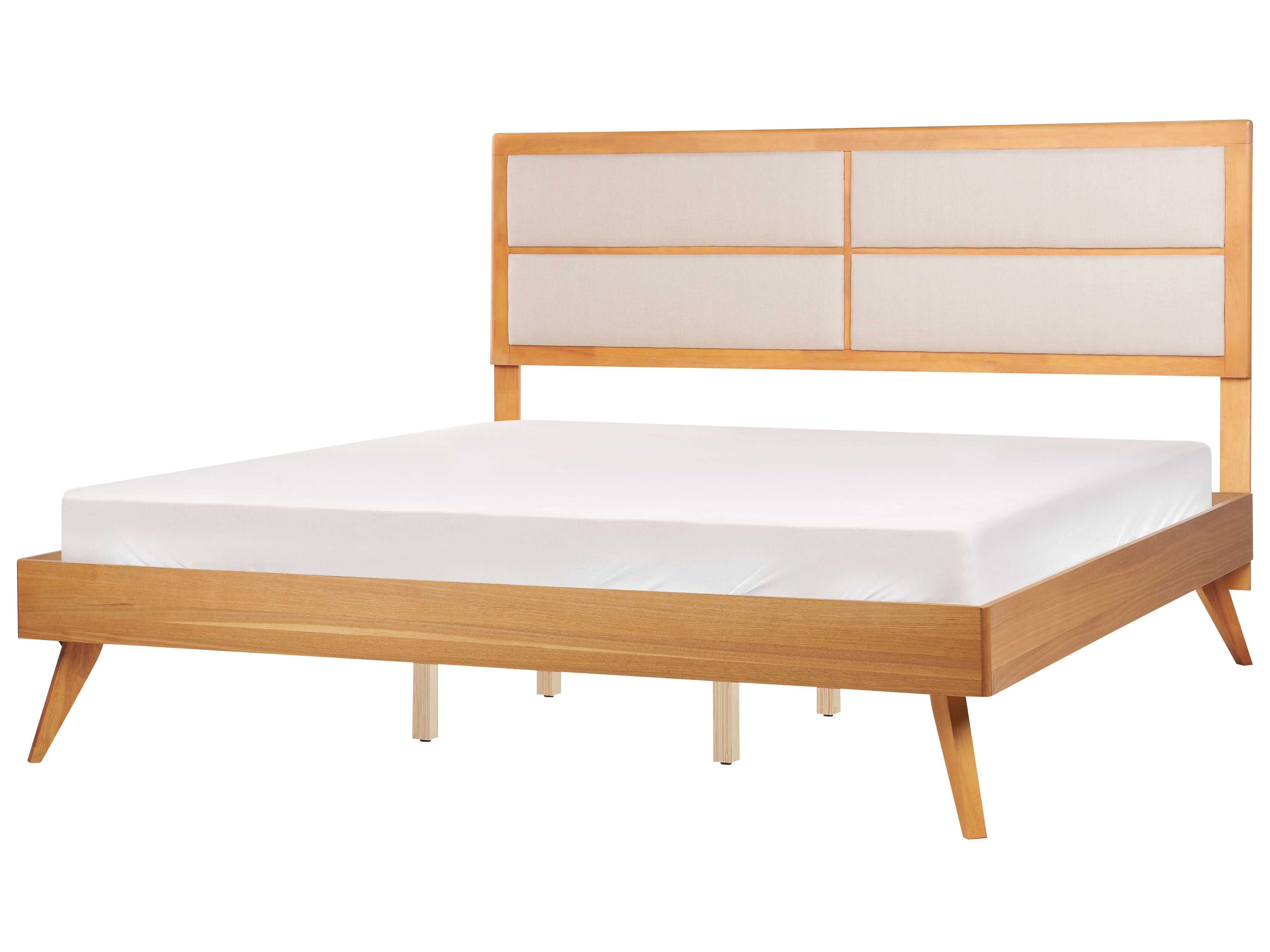 Bed POISSY 180 x 200 cm (EU Super King) Natural Ash Wood