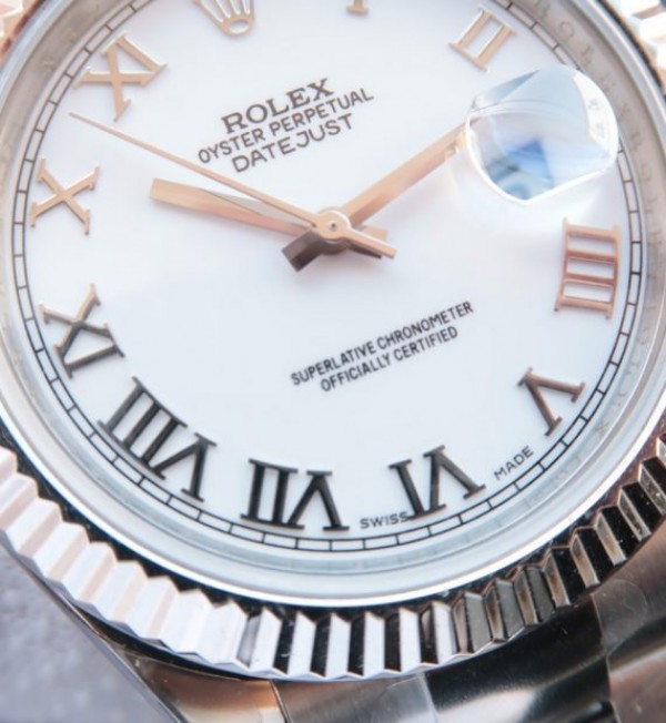Replica Rolex DateJust II SS Fluted Bezel White Dial Roman Numerals SS Bracelet A3136 - Elite Watch Atelier