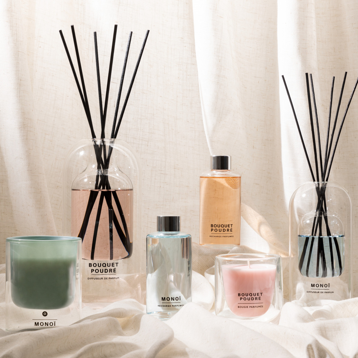 Scented candle "Ilan" Rose - jasmine - white musk, 130g