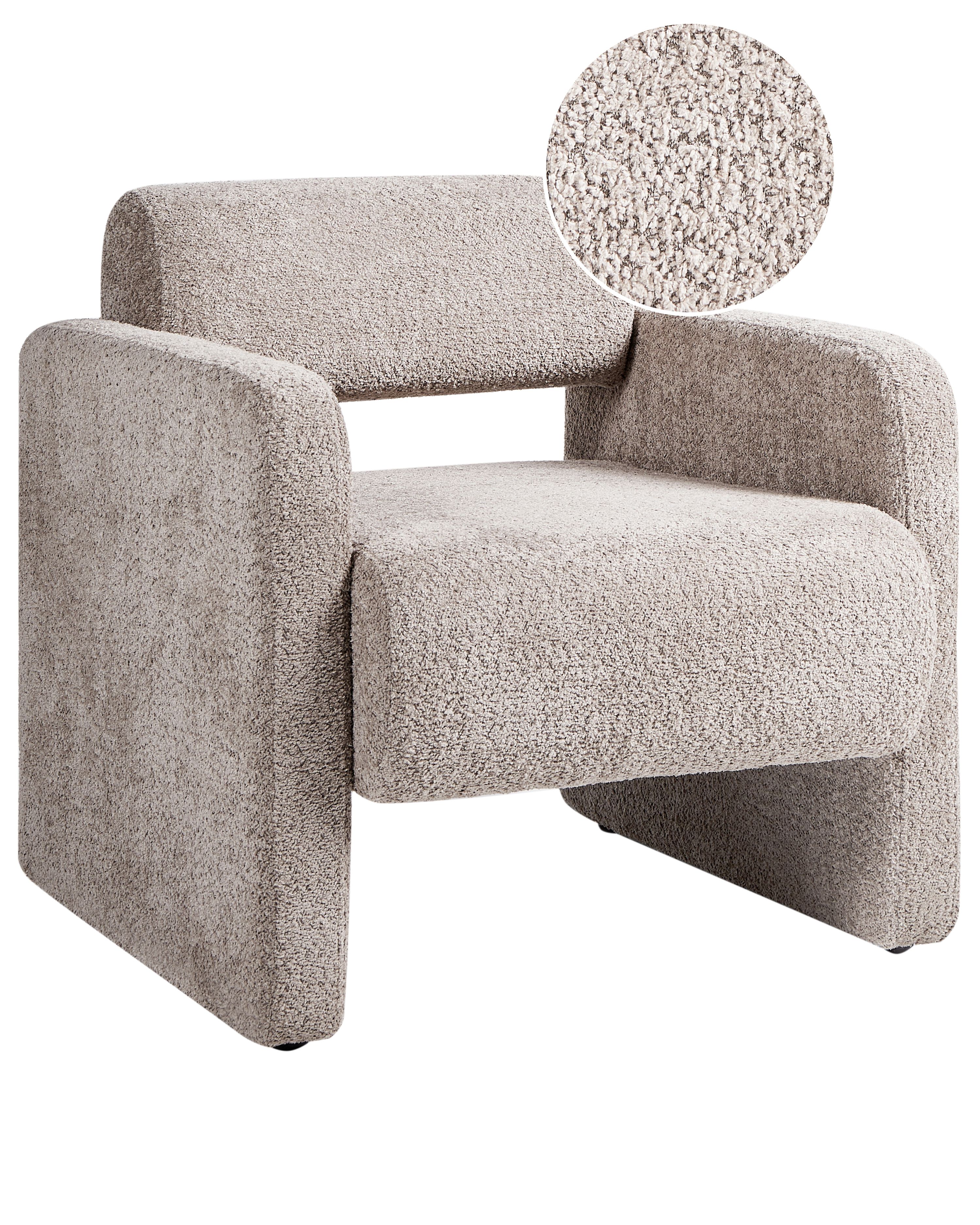 Armchair HALLSBERG Boucle Taupe