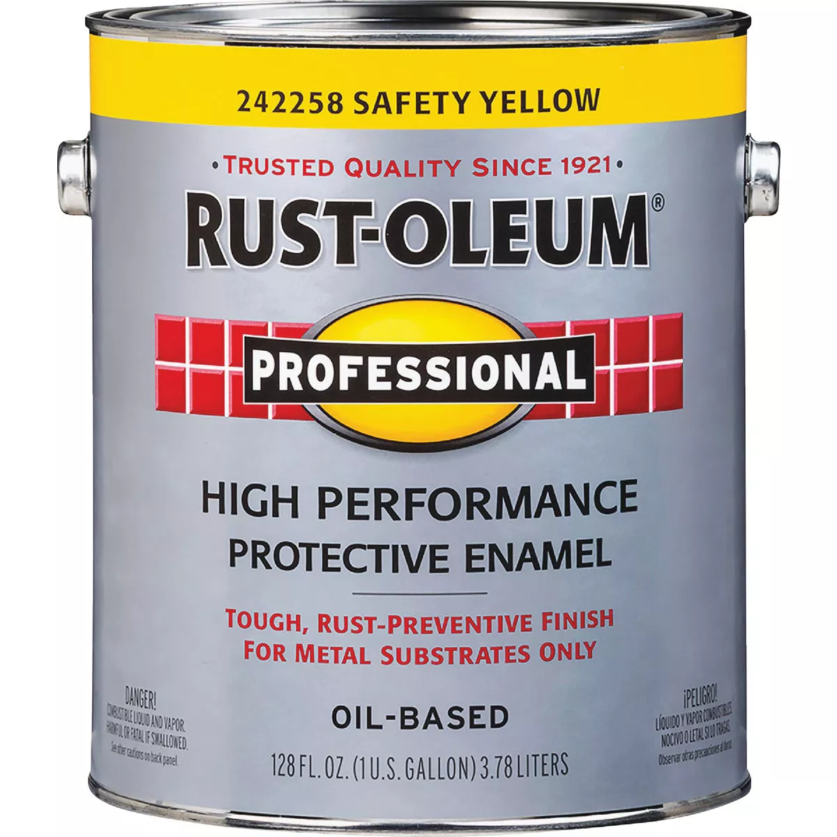 Rust-Oleum Gloss VOC for SCAQMD Professional Enamel, Yellow, 1 Gal.