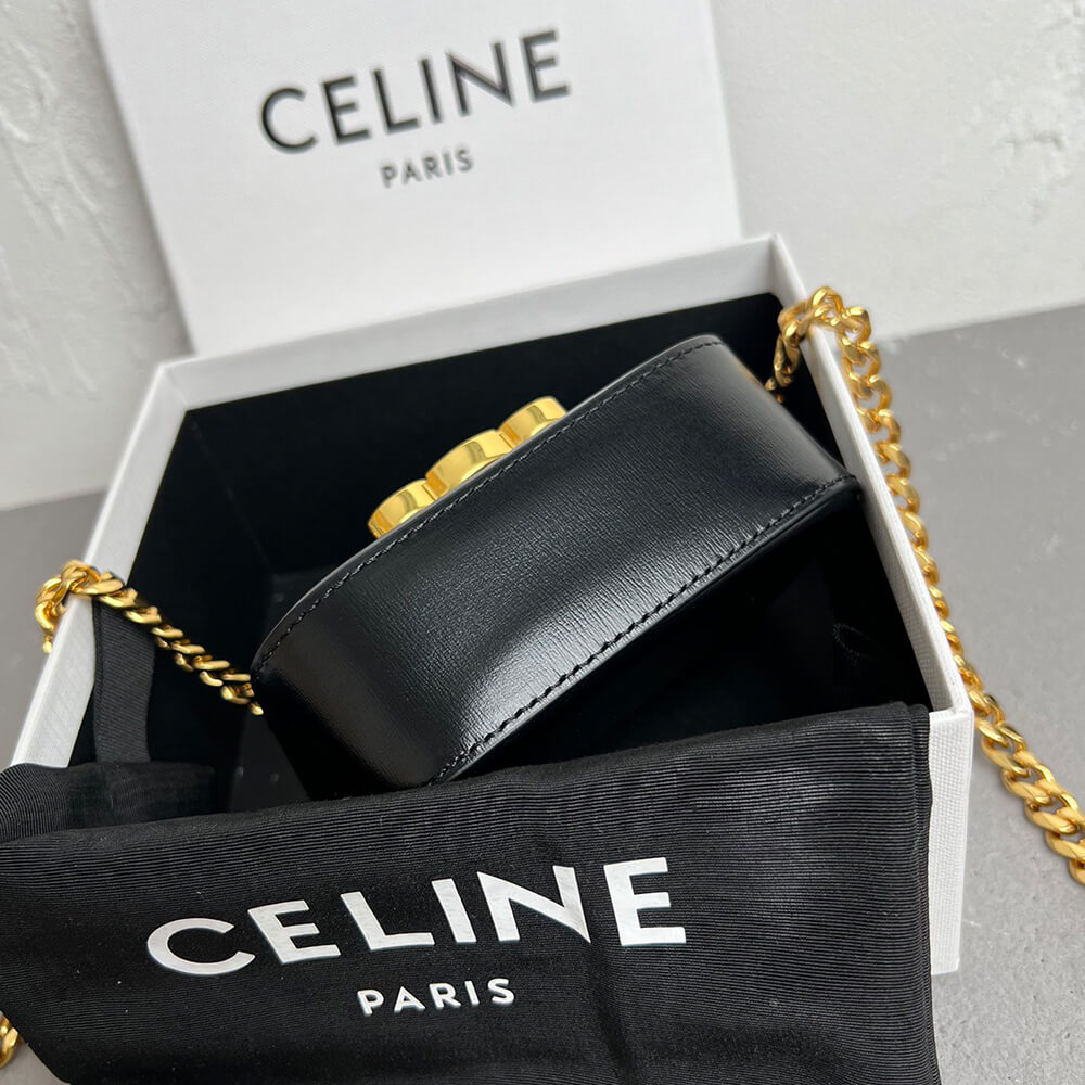 CELINE MINI CHAIN CLAUDE IN Shiny calfskin(HIGH-END GRADE)1:1High-quality replica