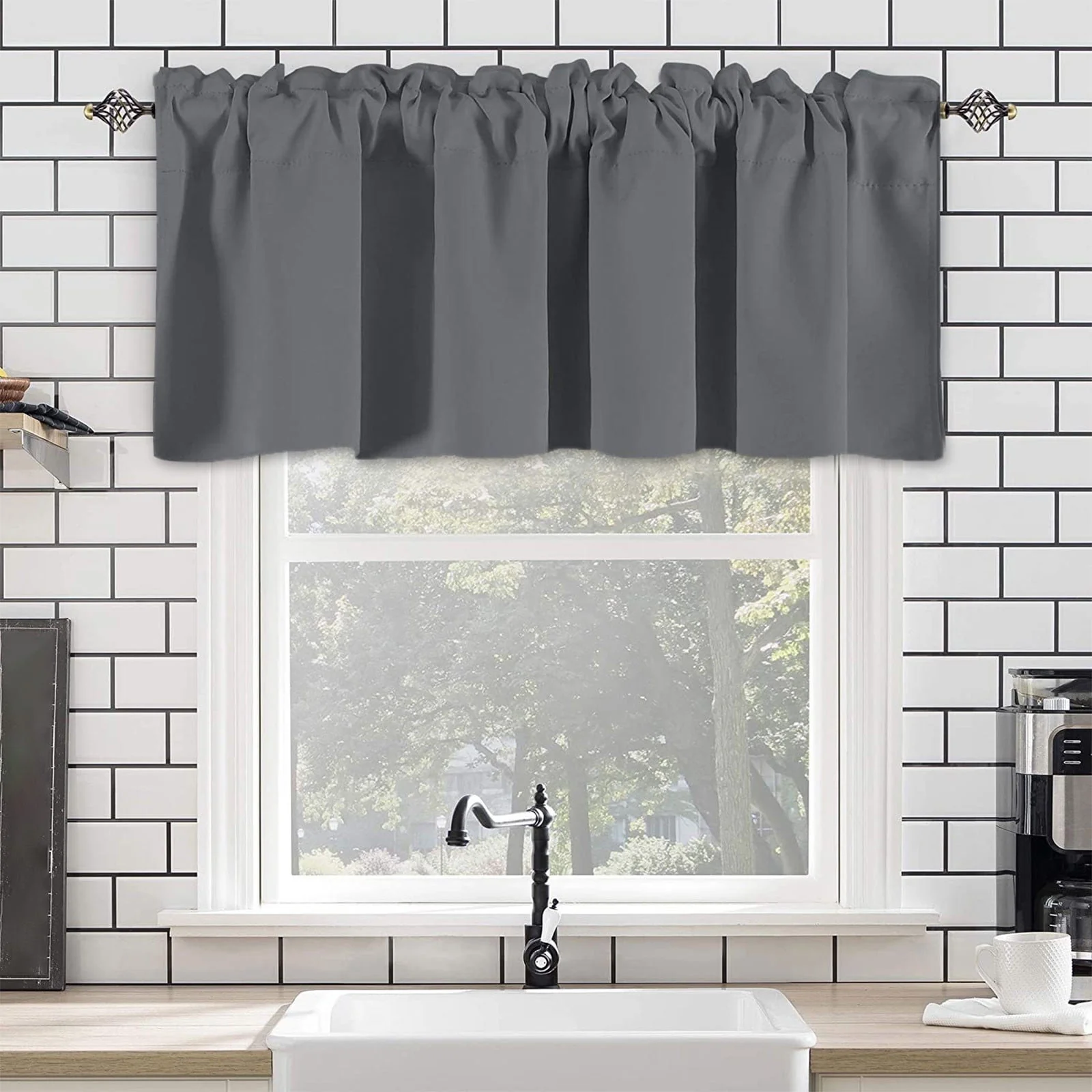 Blackout Curtains Kitchen Curtain,Short Curtains Half Window Curtains for Bedroom,Privacy Curtain Tiers for Windows, Energy Saving Curtain Tiers for Bathroom Shades,57��18inches per Panel