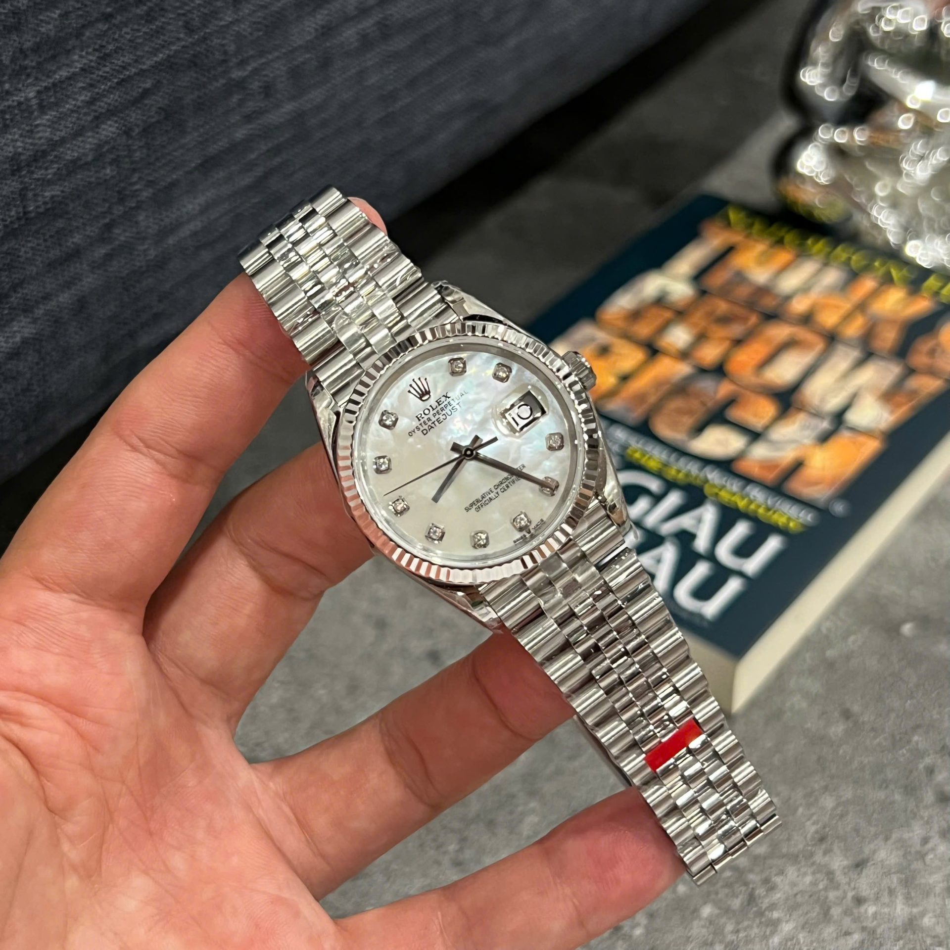 Rolex DateJust 126234 Luxury Replica Watches Mother Of Pearl   Moissanite Dial VS Factory 36mm - Elite Watch Atelier