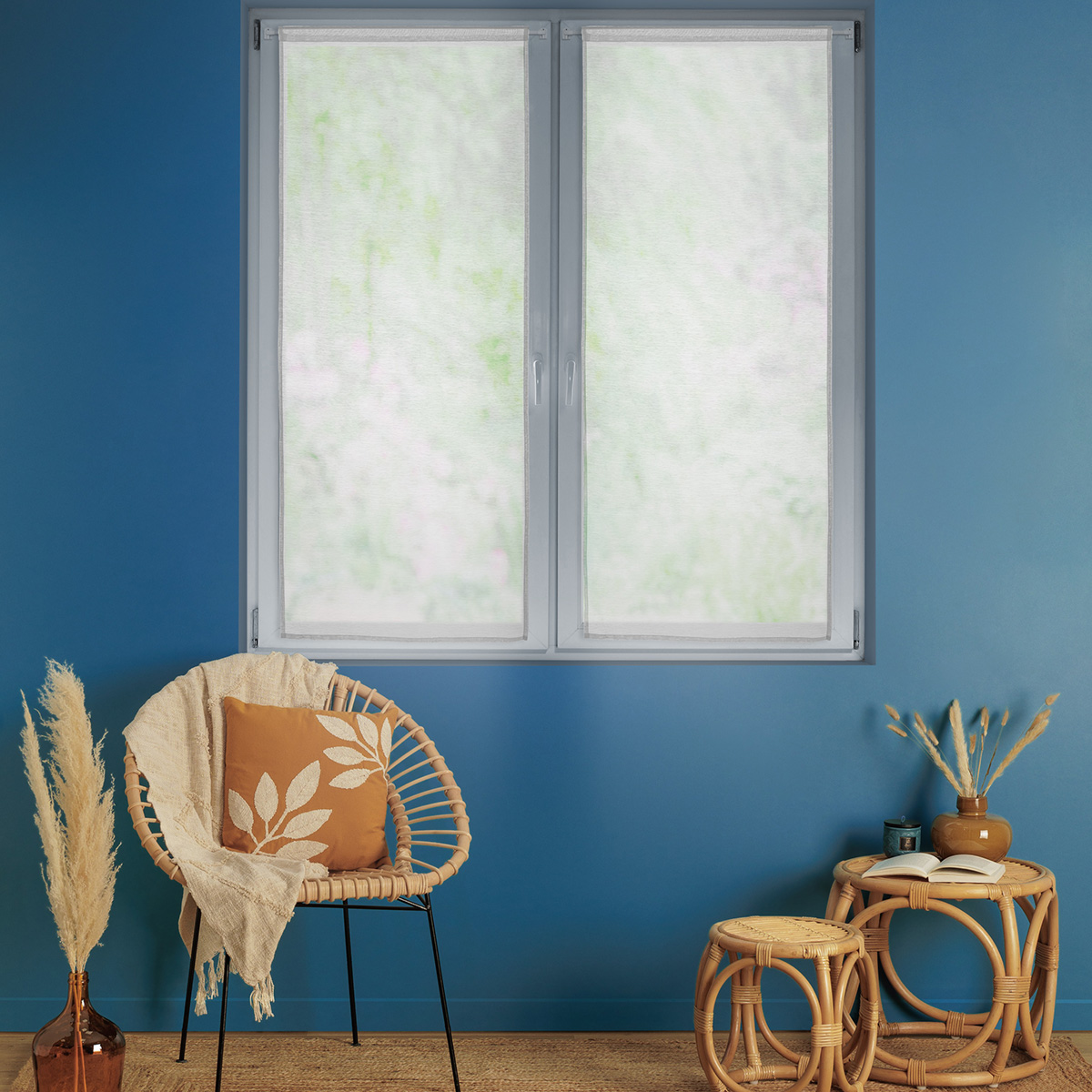 Set of 2 "Moly" sheer curtains White, 60x120 cm