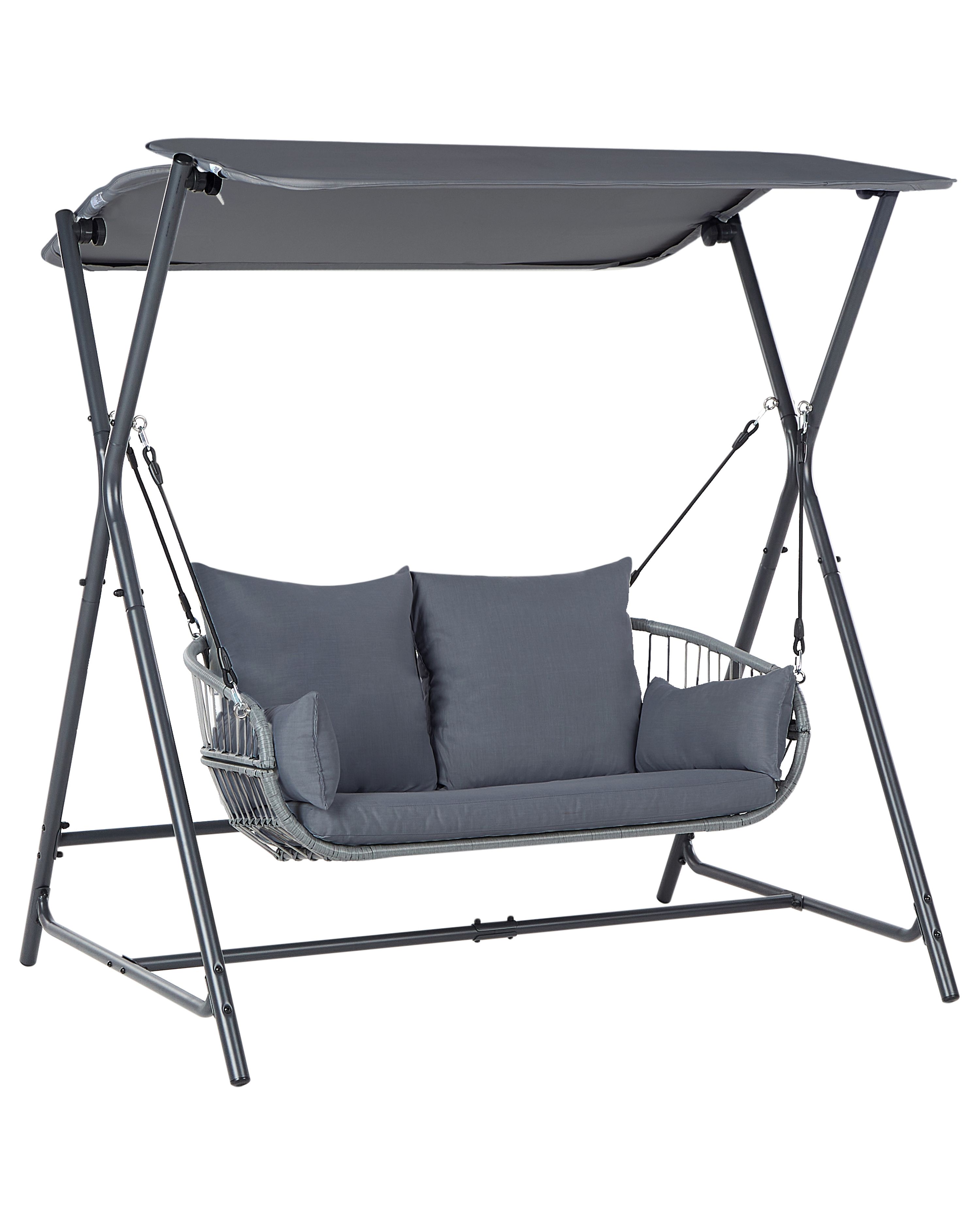Patio Swing FIASTRA Metal Dark Grey