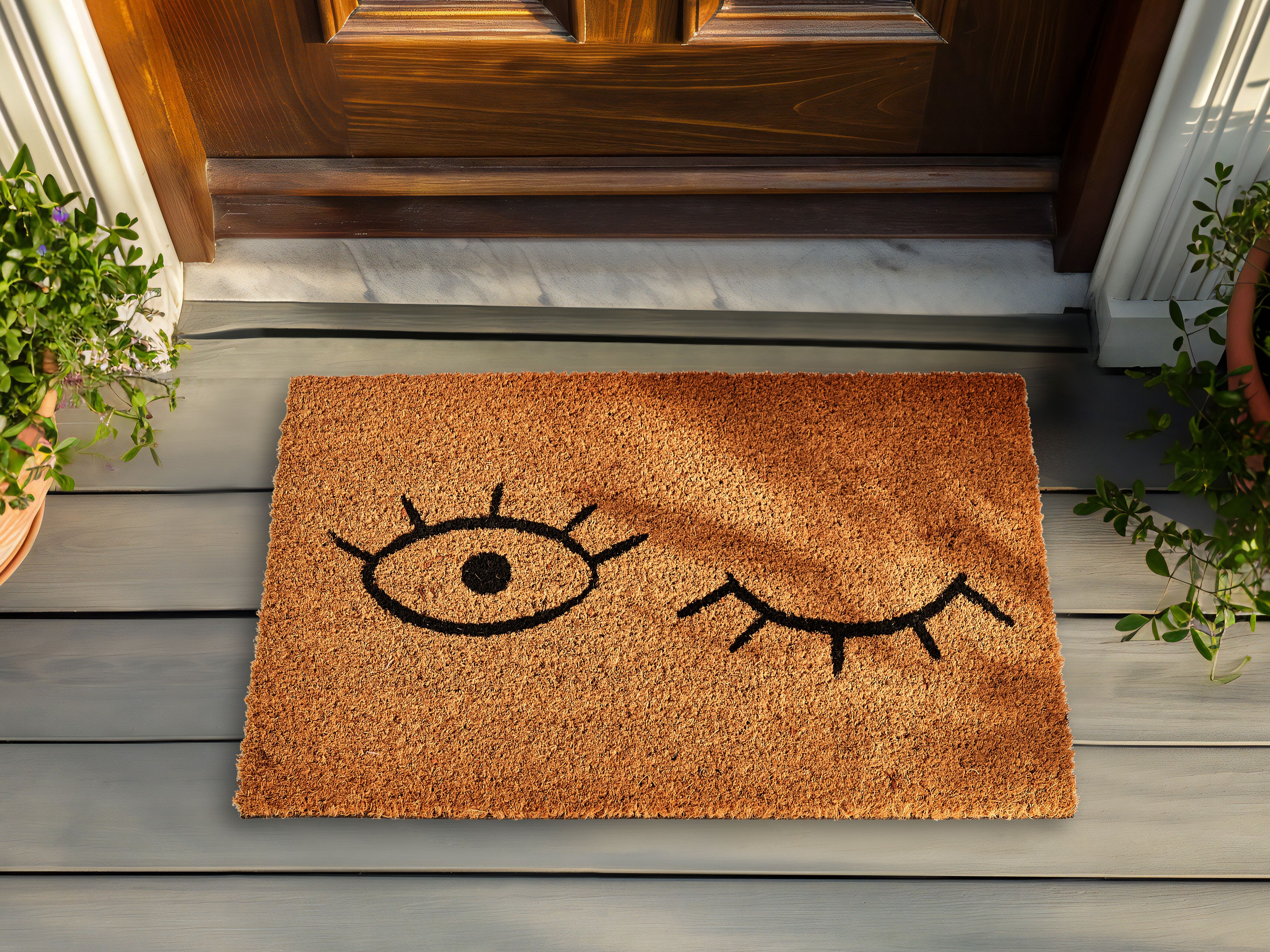 Doormat TAPULAO Natural 40 x 60 cm Coir