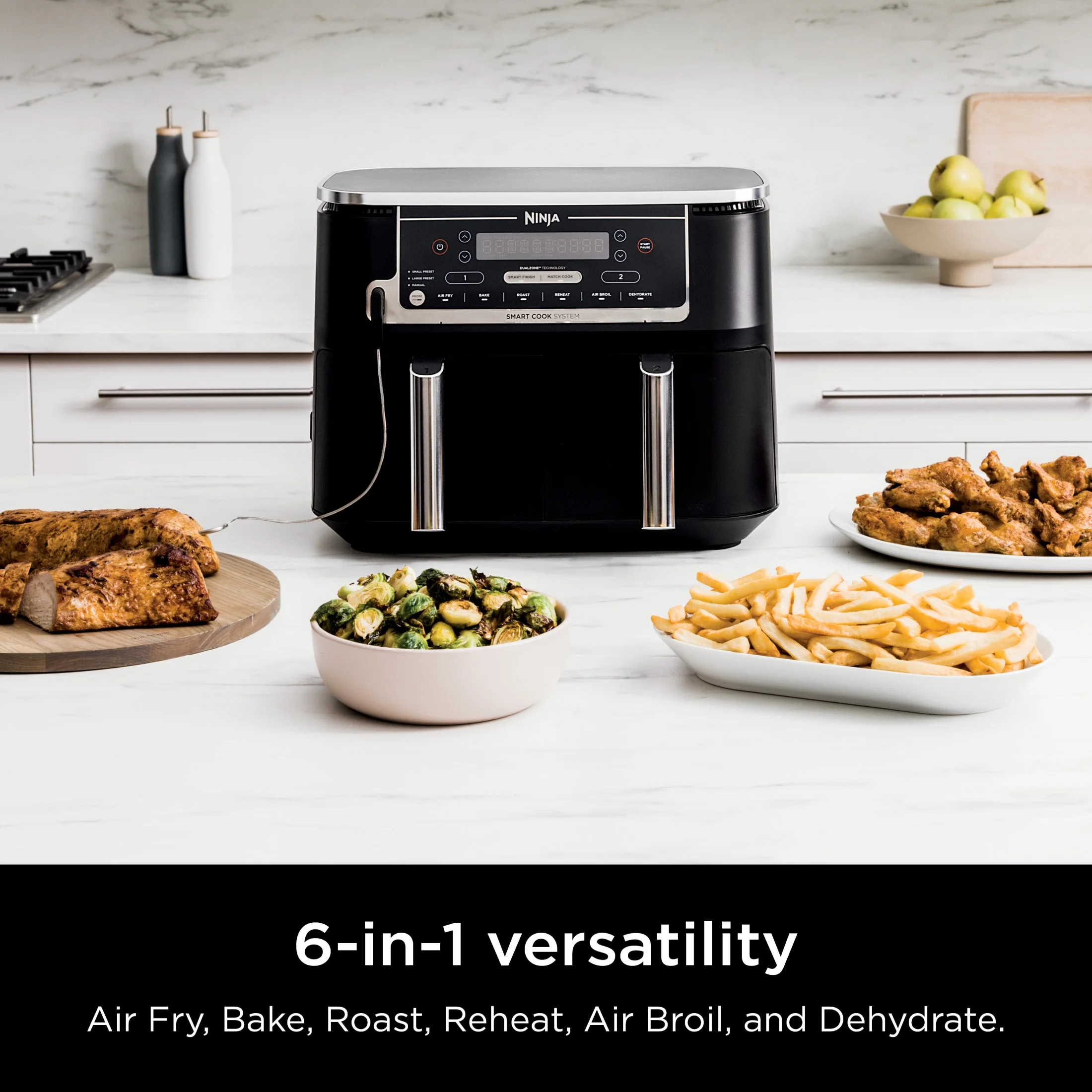 Ninja?? Foodi?? 6-in-1 Smart 10-qt. 2-Basket Air Fryer