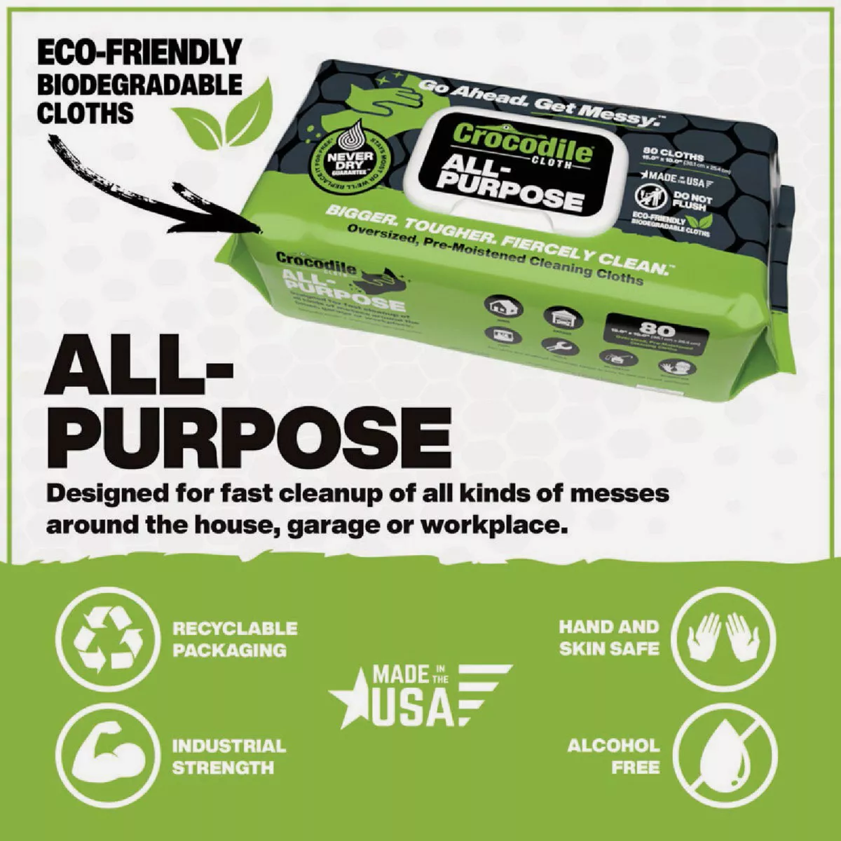 Crocodile Cloth All-Purpose Household Cleaning Wipe (80-Count)