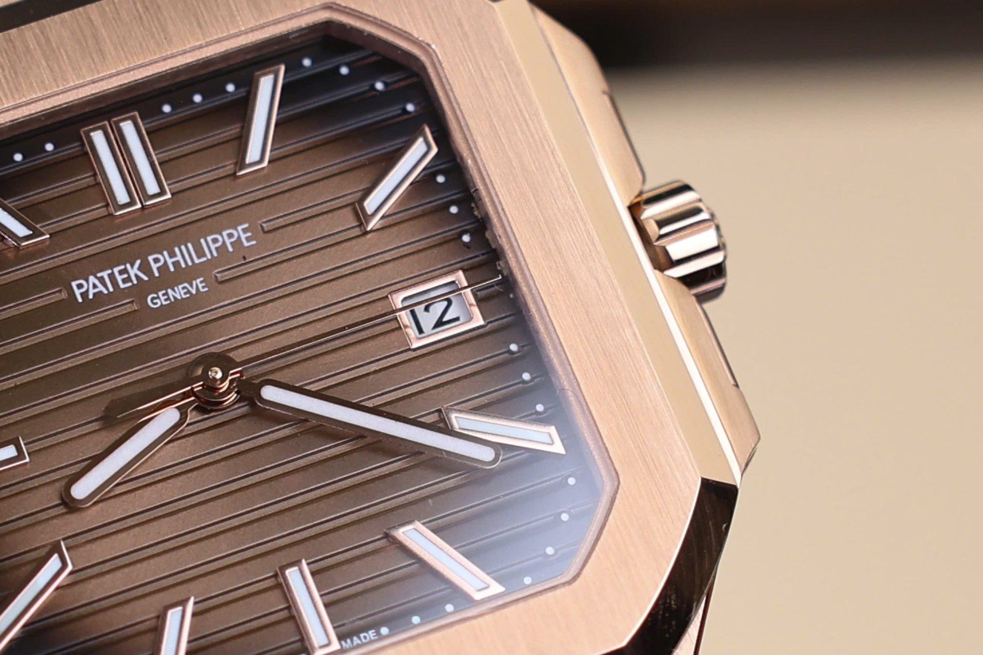 Patek Philippe Cubitus 5821 Rose Gold Replica Watch Dial Chocolate 45mm - Top club