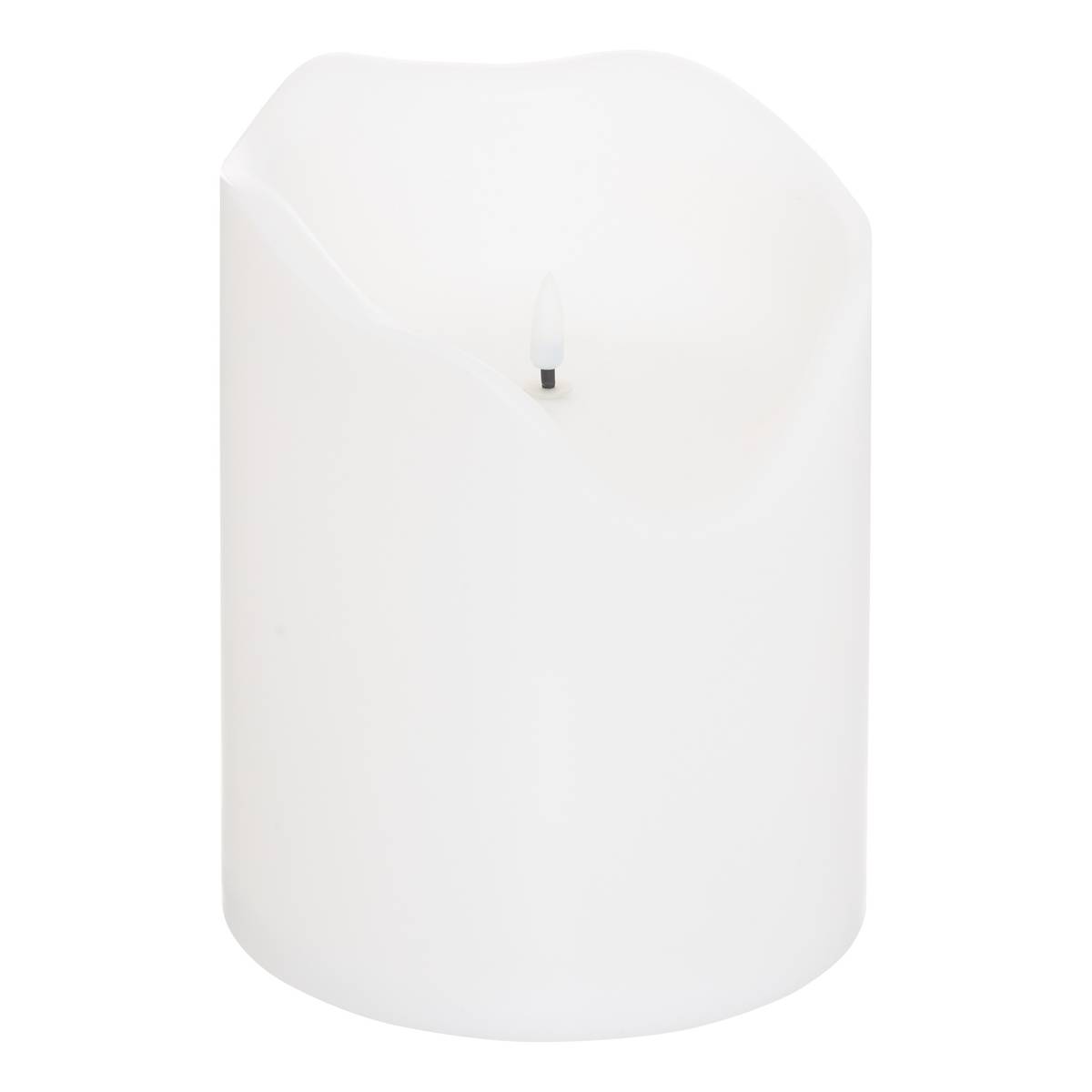 LED Candle "Theo" White, H.20 cm