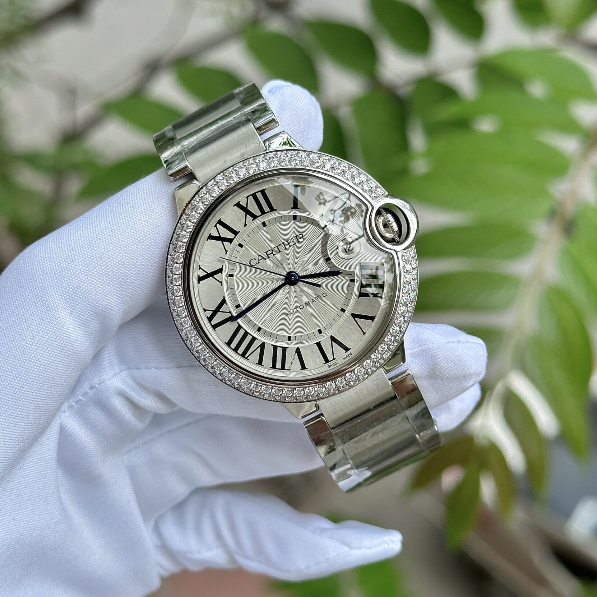 Cartier Replica 1:1 Watch Ballon Degrees With Moissanite Diamond Bezel 42mm - Elite Watch Atelier