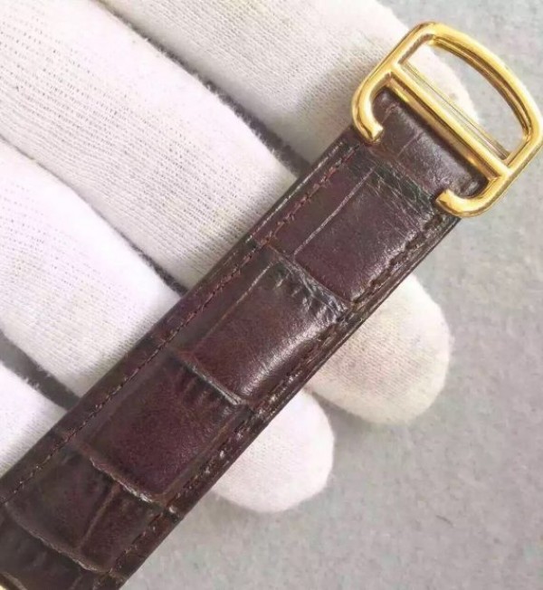Replica Cartier JF Ballon Bleu 42mm YG White Textured Dial Leather Strap MIYOTA9015 - Top club