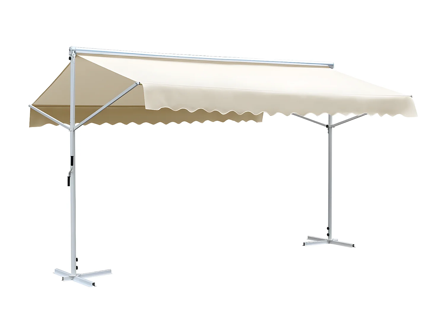 Auvent sur pied 500 x 300 cm Crème