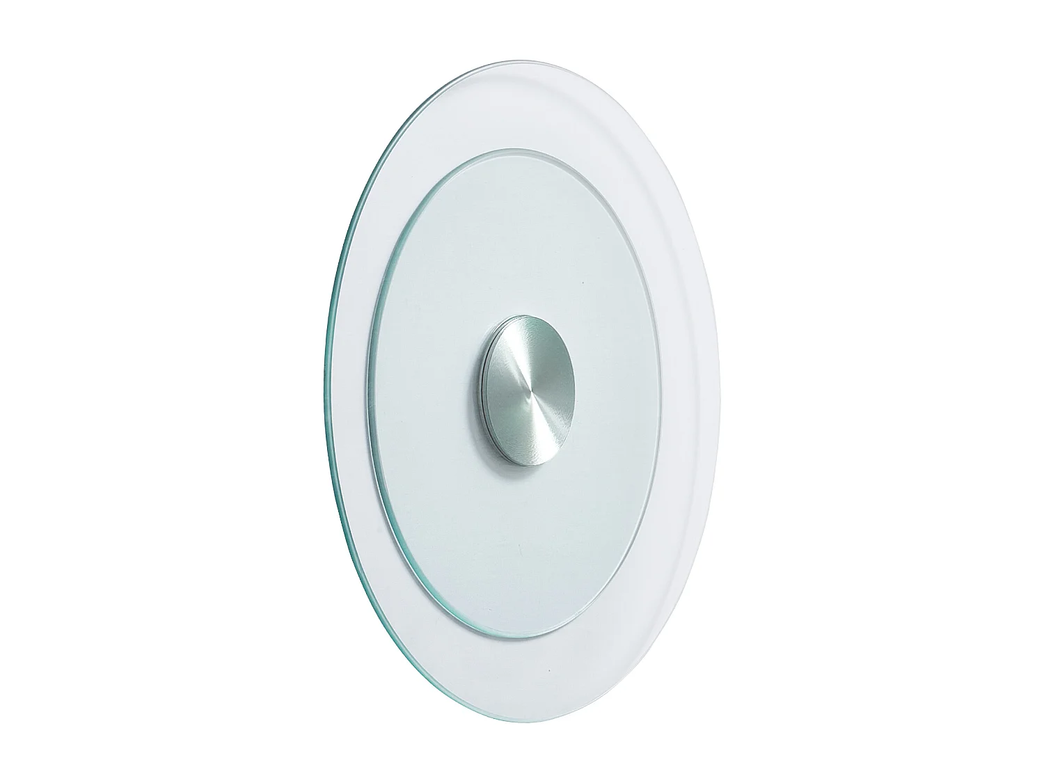 Plateau Tournant Rond SucceBuy pour Table, 51cm, Plateau de Service Rotatif à 360°, Centre de Table à Manger en Verre Trempé Transparent, pour Banquets