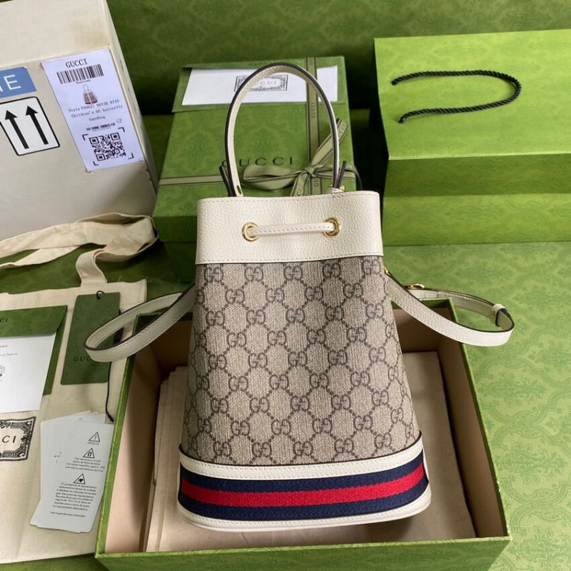 Replica Gucci Ophidia Small Gg Bucket Bag 550621 White1:1High-quality replica
