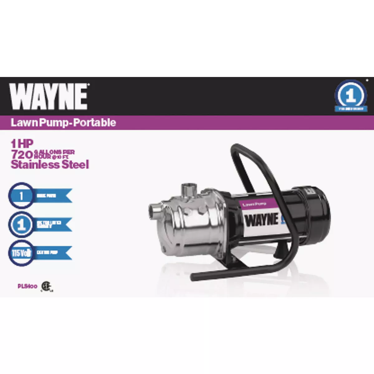 Wayne 1 HP Portable Lawn Sprinkling Pump