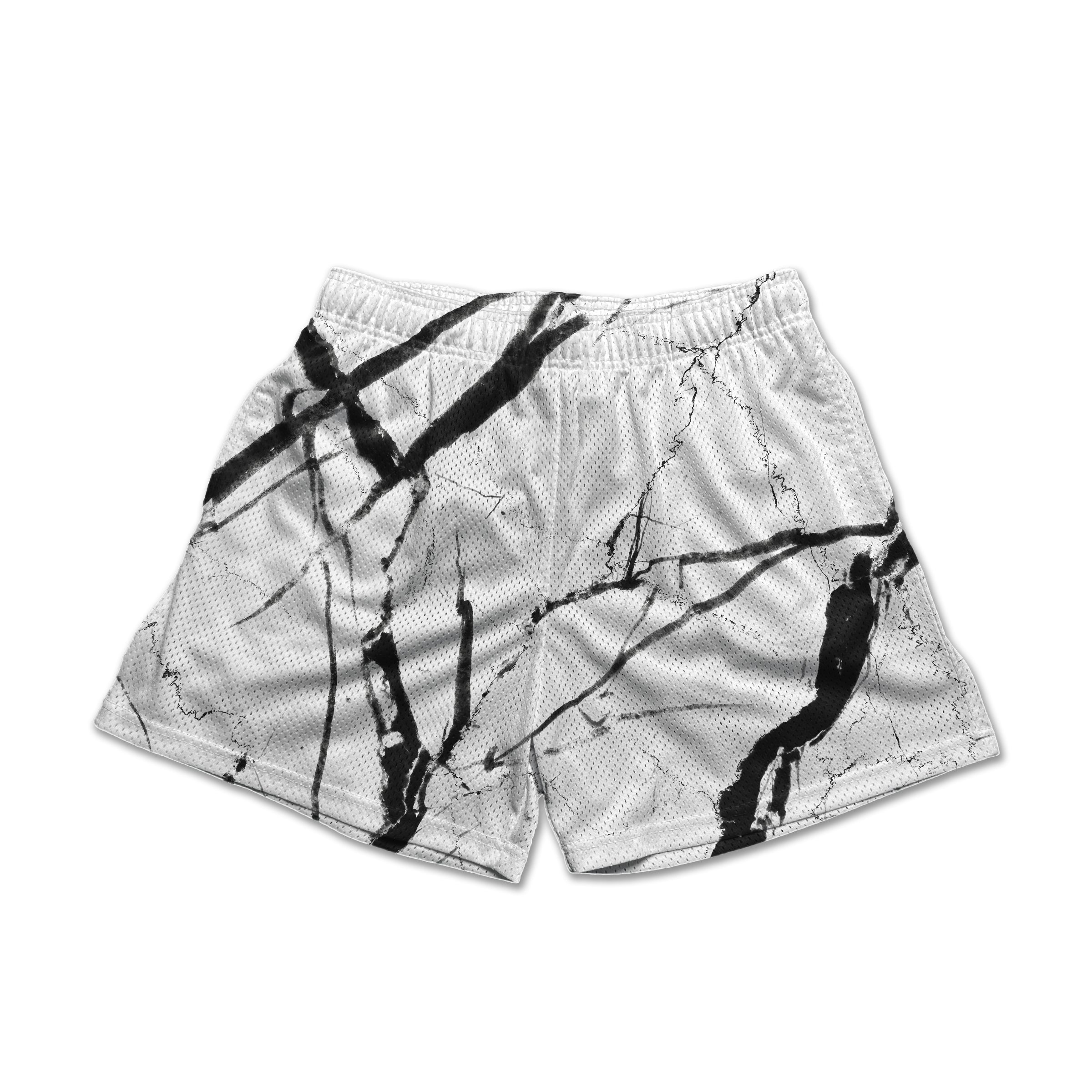 Marble Shorts - White