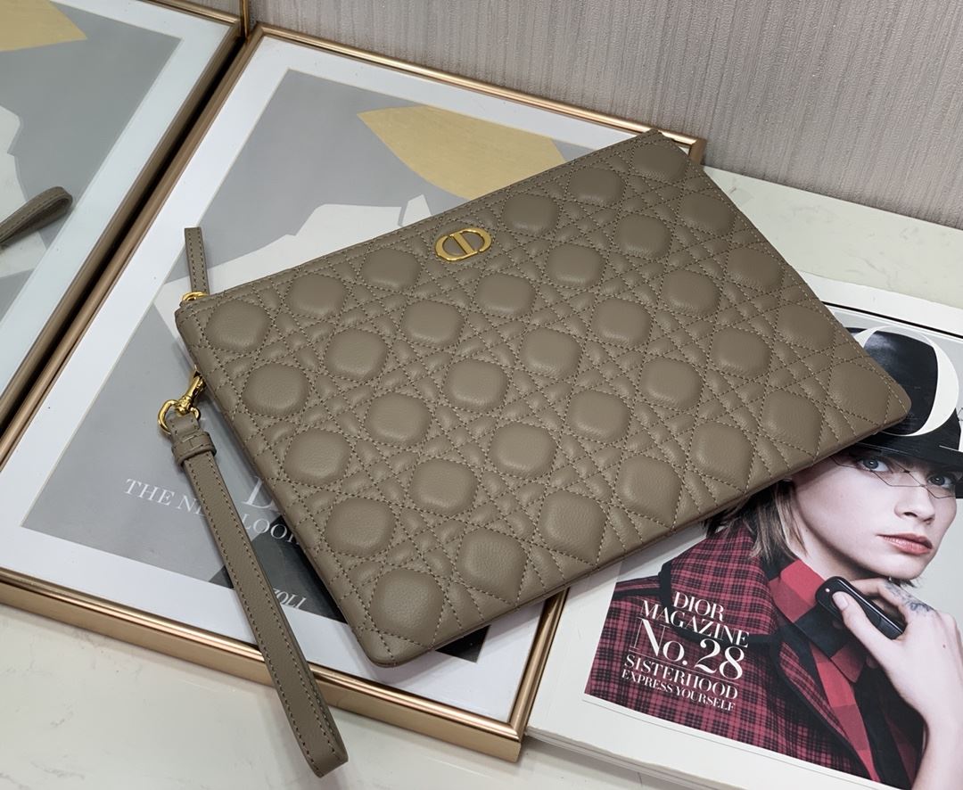 Lagre Dior Caro Daily Pouch Pink/Black/Blue/Brown For Women‎ 12in/30cm CD S5086UWHC_M81P1:1High-quality replica