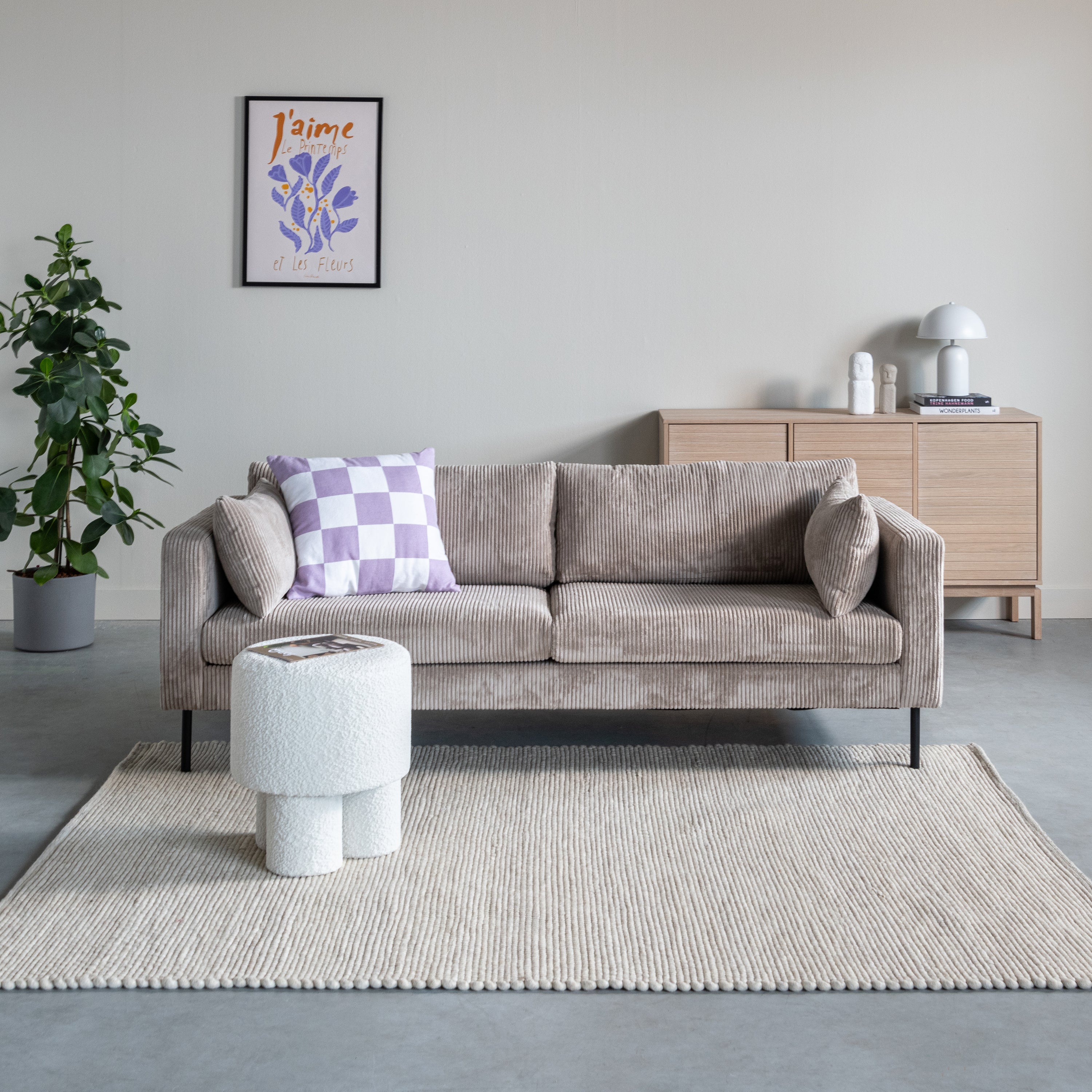 Blokker Dots Wollen Vloerkleed 200 x 300 cm - Beige