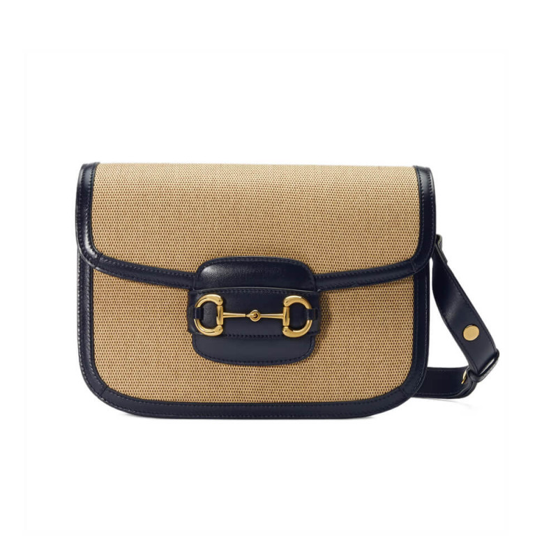 Replica Gucci Horsebit 1955 Small Bag 602204 In Beige Canvas1:1High-quality replica