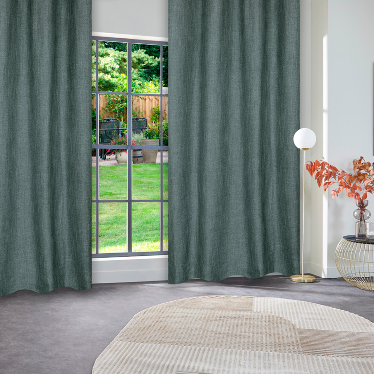 Curtain "Clem" Linden Green, 140x260 cm