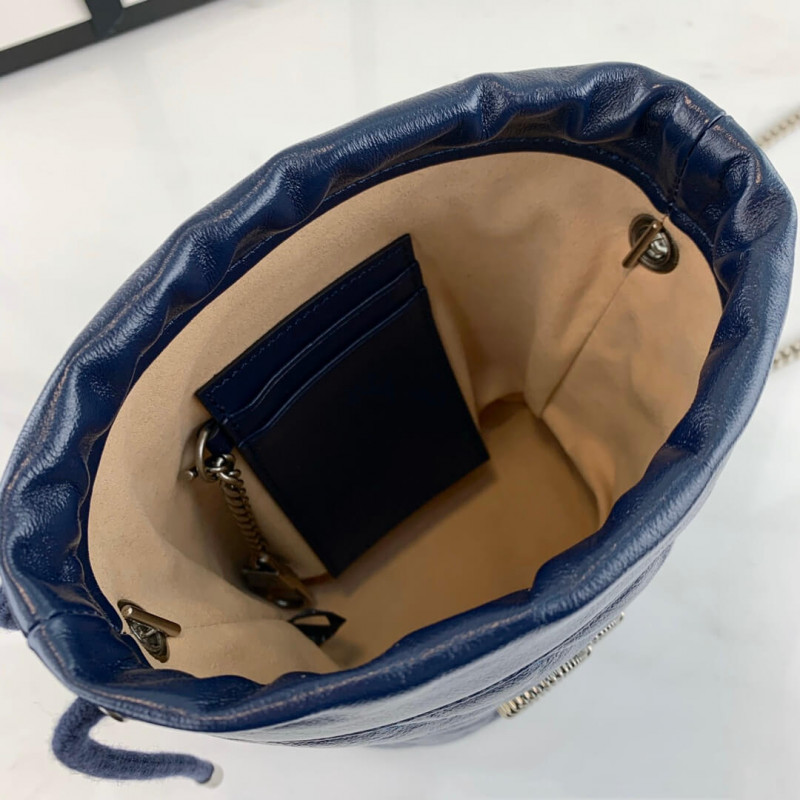 Replica Gucci Gg Marmont Mini Bucket Bag 573817 Blue1:1High-quality replica