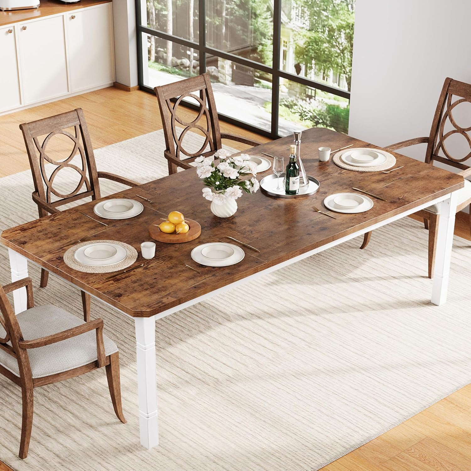 Garvee Large Dining Table for 6-8 People, 79