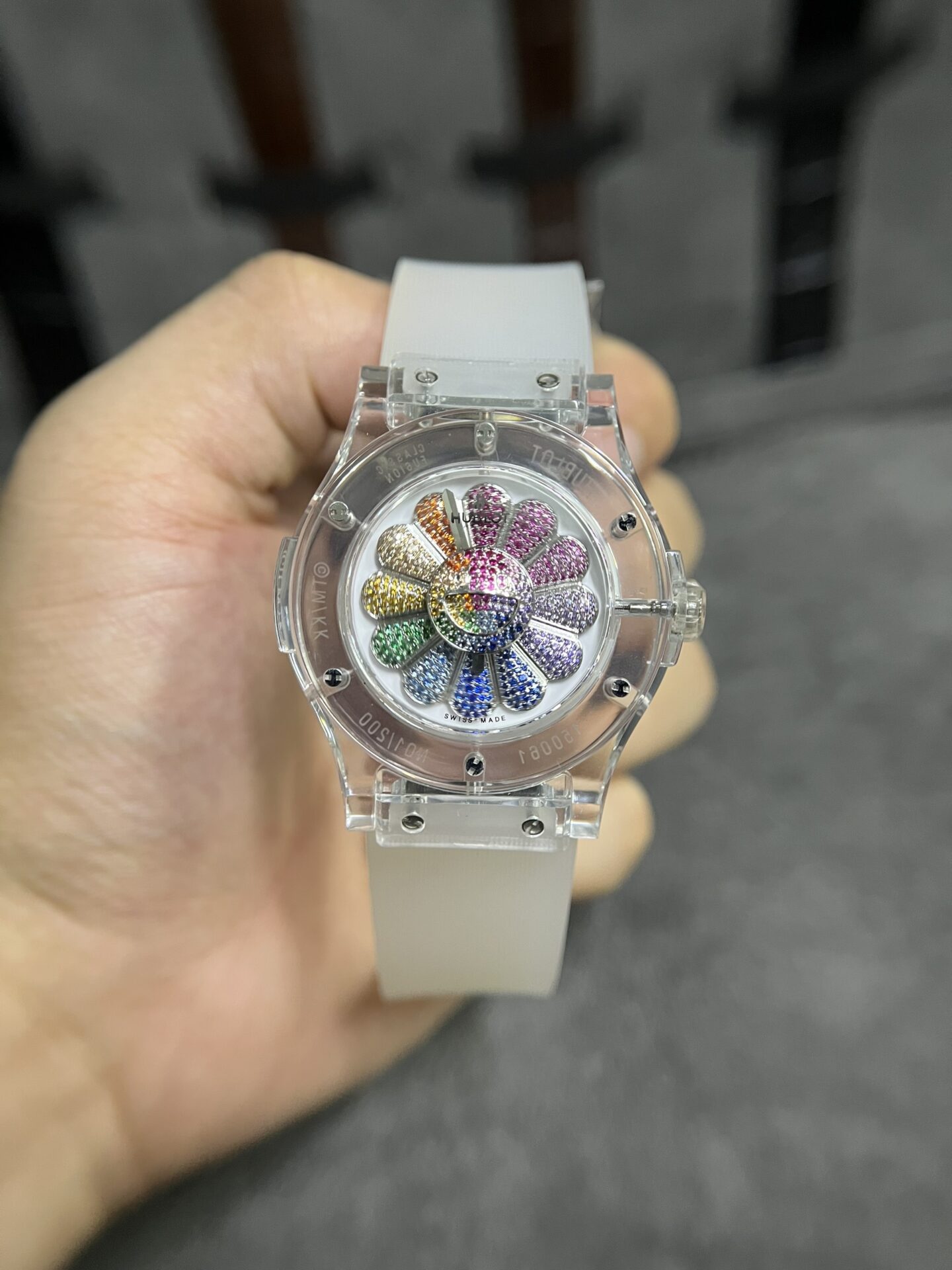 Hublot Replica Watch Takashi Murakami Sapphire Rubber Strap 42mm - Elite Watch Atelier