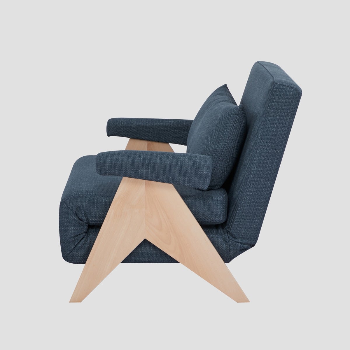 Sofa CALORE 1-osobowa, z funkcją spania ciemnoszara 117x90x82 cm