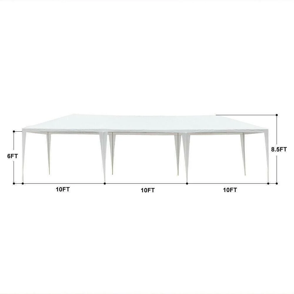 Veado Outdoor Party Tent, Patio Canopy Tent Gazebo with Removable Sidewalls Instant Event Tent for Cater Events Wedding Birthday Pavilion Beach BBQ (10'x30')
