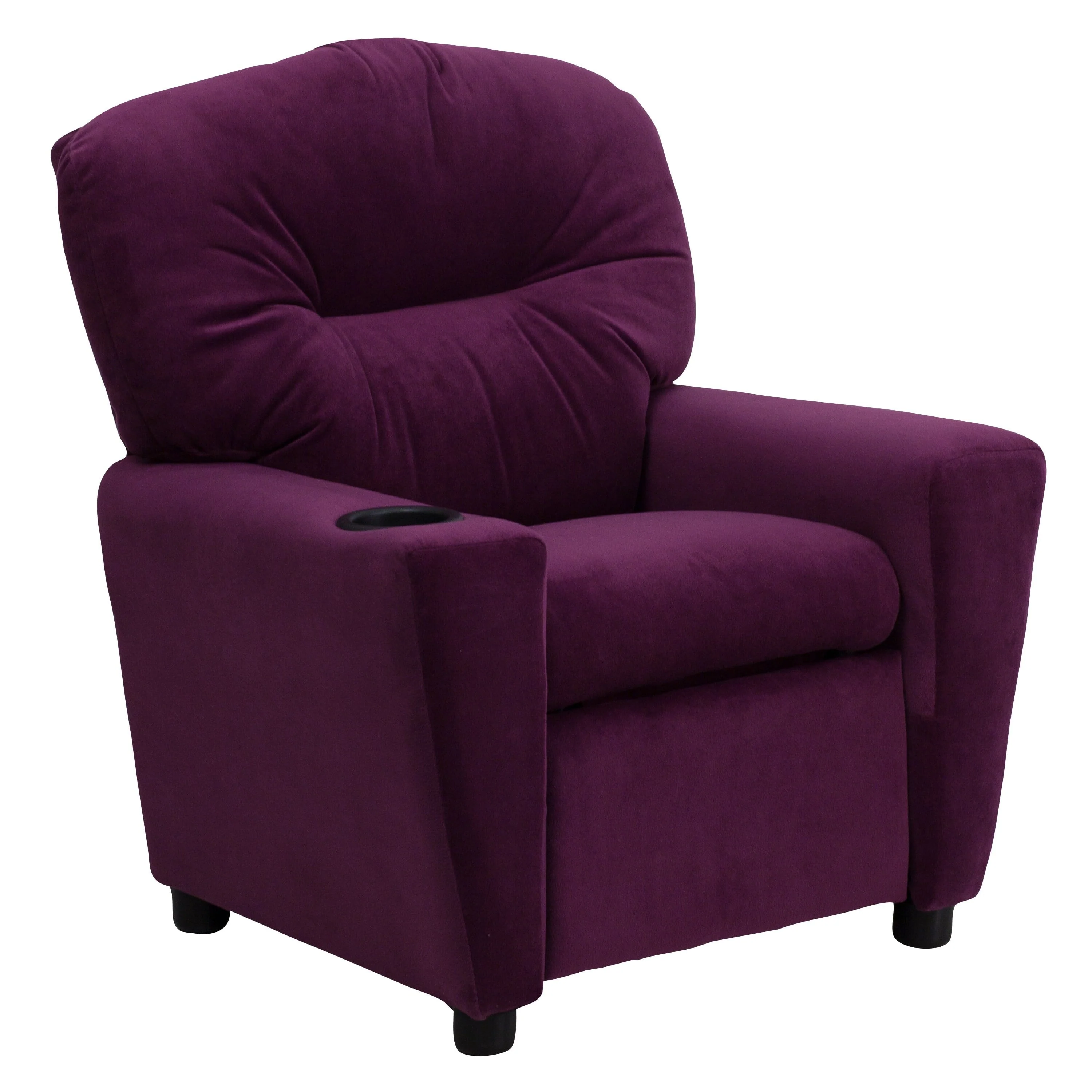 Lancaster Home Contemporary Kids Recliner with Cup Holder Brown Microfiber - Image 17