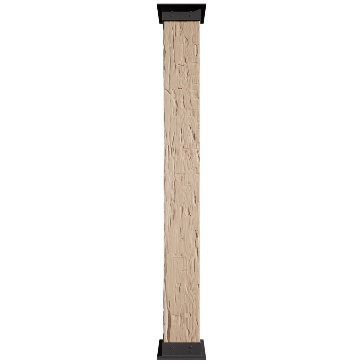 Ekena Millwork 6"W x 5'H Sand Blasted Endurathane Faux Wood Non-Tapered Square Column Wrap with Faux Iron Capital & Base - Image 61
