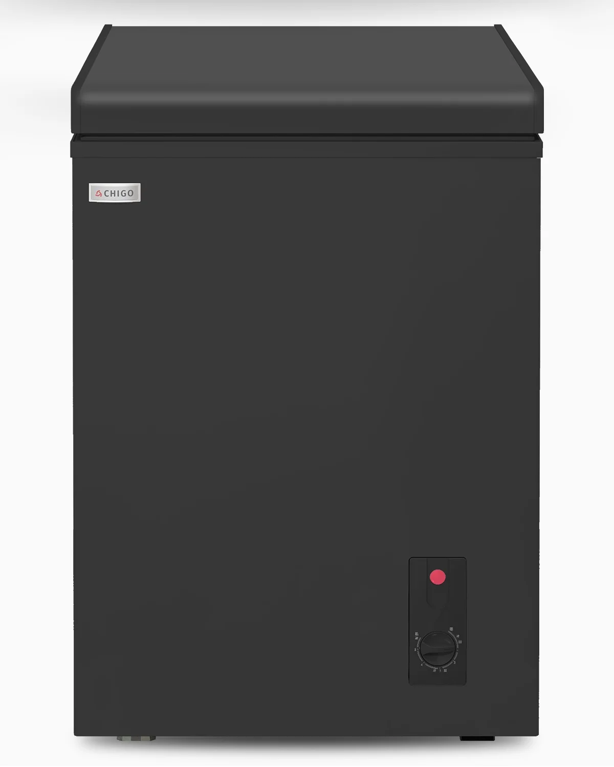 Muhub 3.5 Cu ft Deep Freezer with Adjustable Temperature, Removable Storage Basket,Top Open Door ,Black