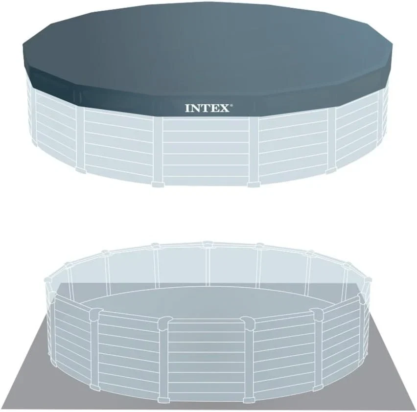 Intex Graphite Panel Above-Ground Pool, Gray, 4.78 m x 1.24 m - 28382 - Image 5 Intex Graphite Panel Above-Ground Pool, Gray, 4.78 m x 1.24 m - 28382 - Image 5
