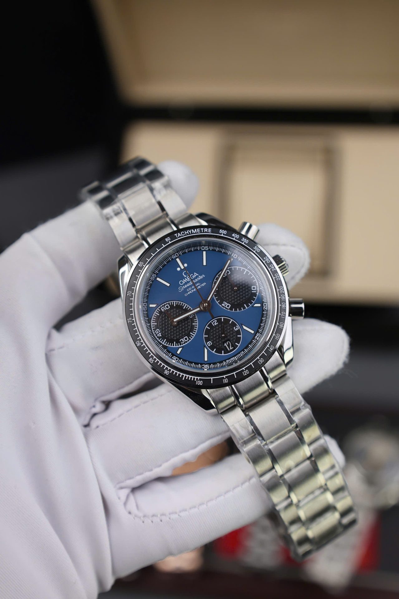 Omega Speedmaster Replica Watch Racing Chronograph Dial Blue 40mm - Top club