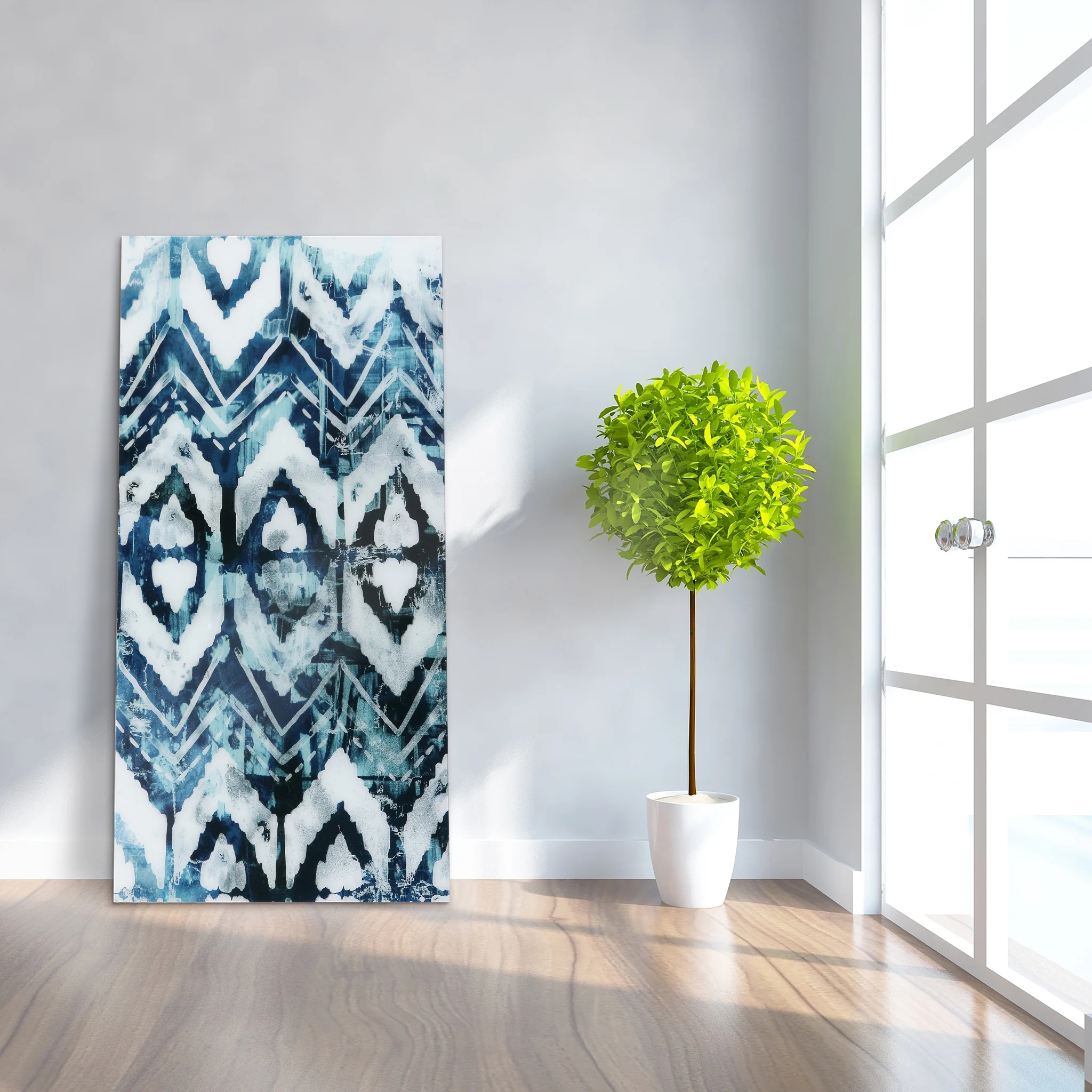 Empire Art Direct Blue Splash Frameless Free Floating Tempered Glass Panel Graphic Wall Art, 72" x 36", Ready to Hang - Image 71