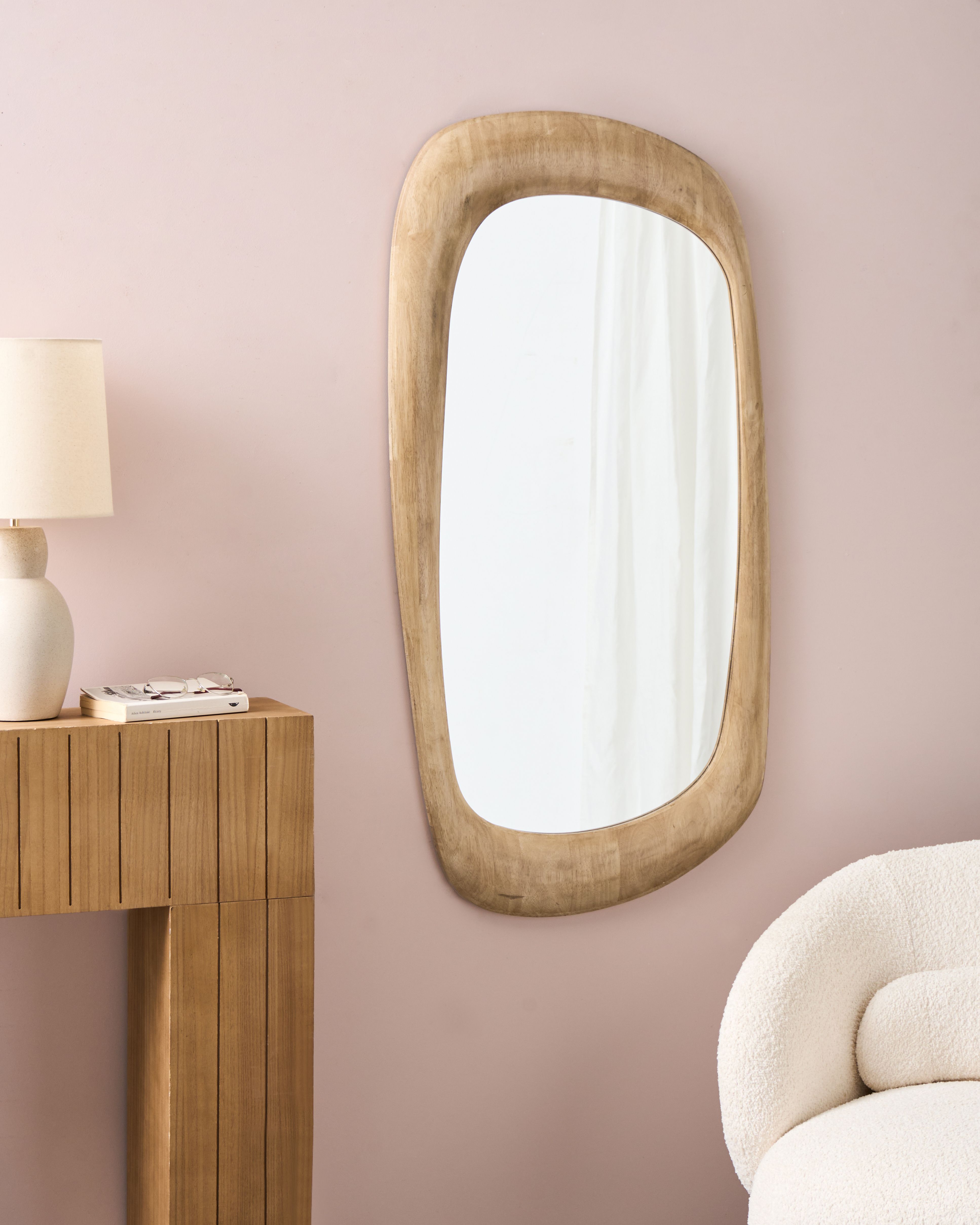 Wall Mirror TRIZAY 57 cm 120 cm Wood Brown
