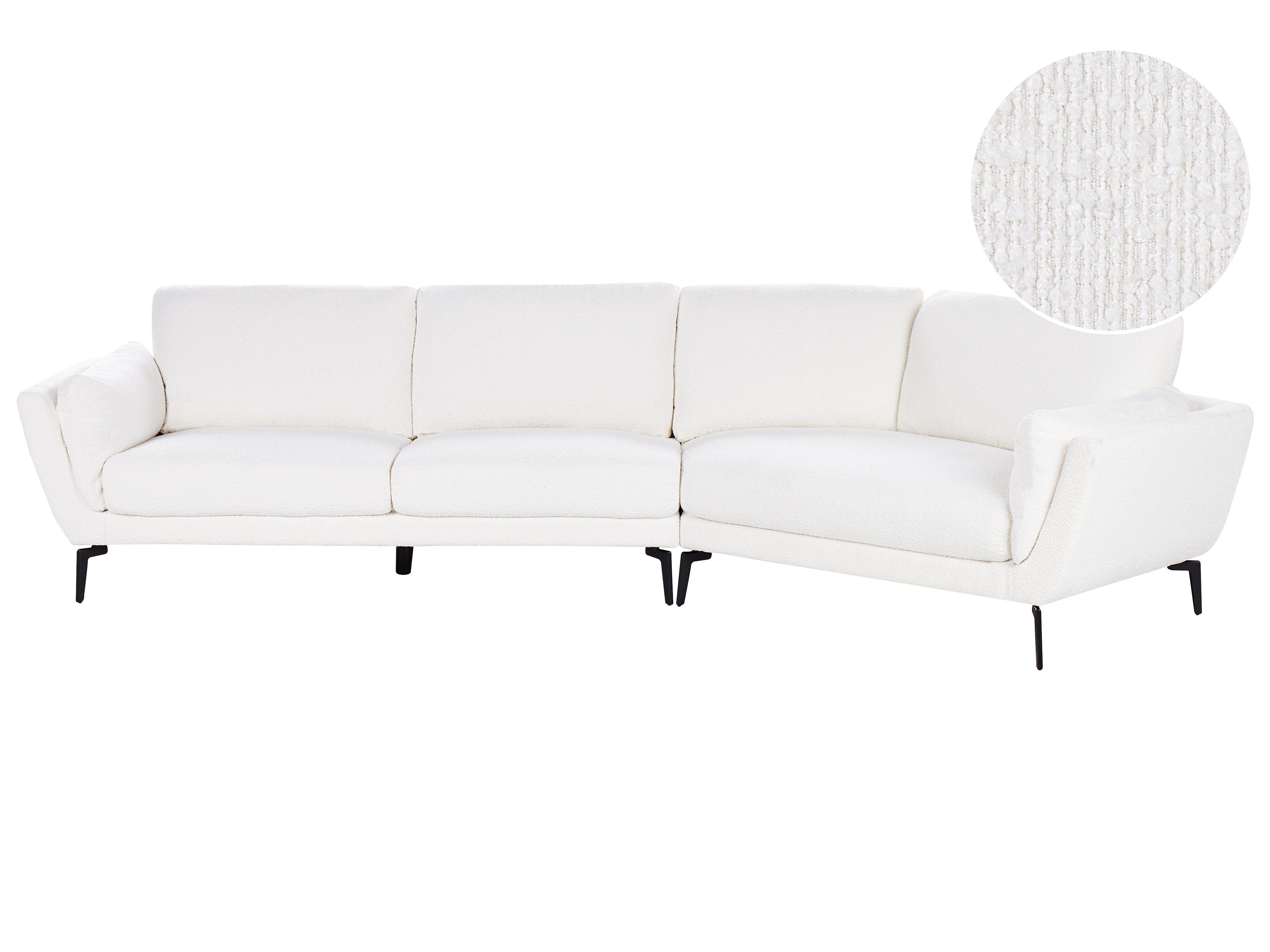 Sofa 3 Seater KANSSELI Boucle White