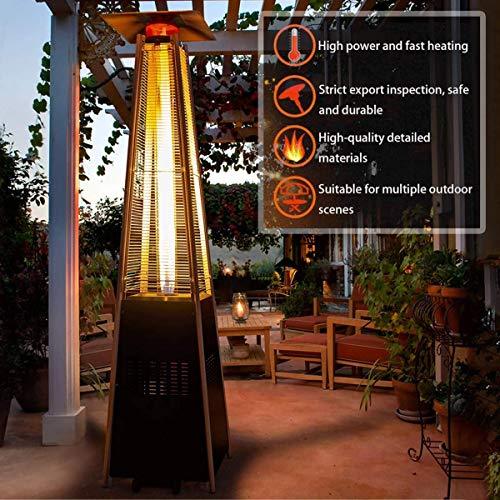 2-Sets Pyramid Outdoor Heater Standing, 42,000 Btu Tower Patio Heaters Propane - Image 7