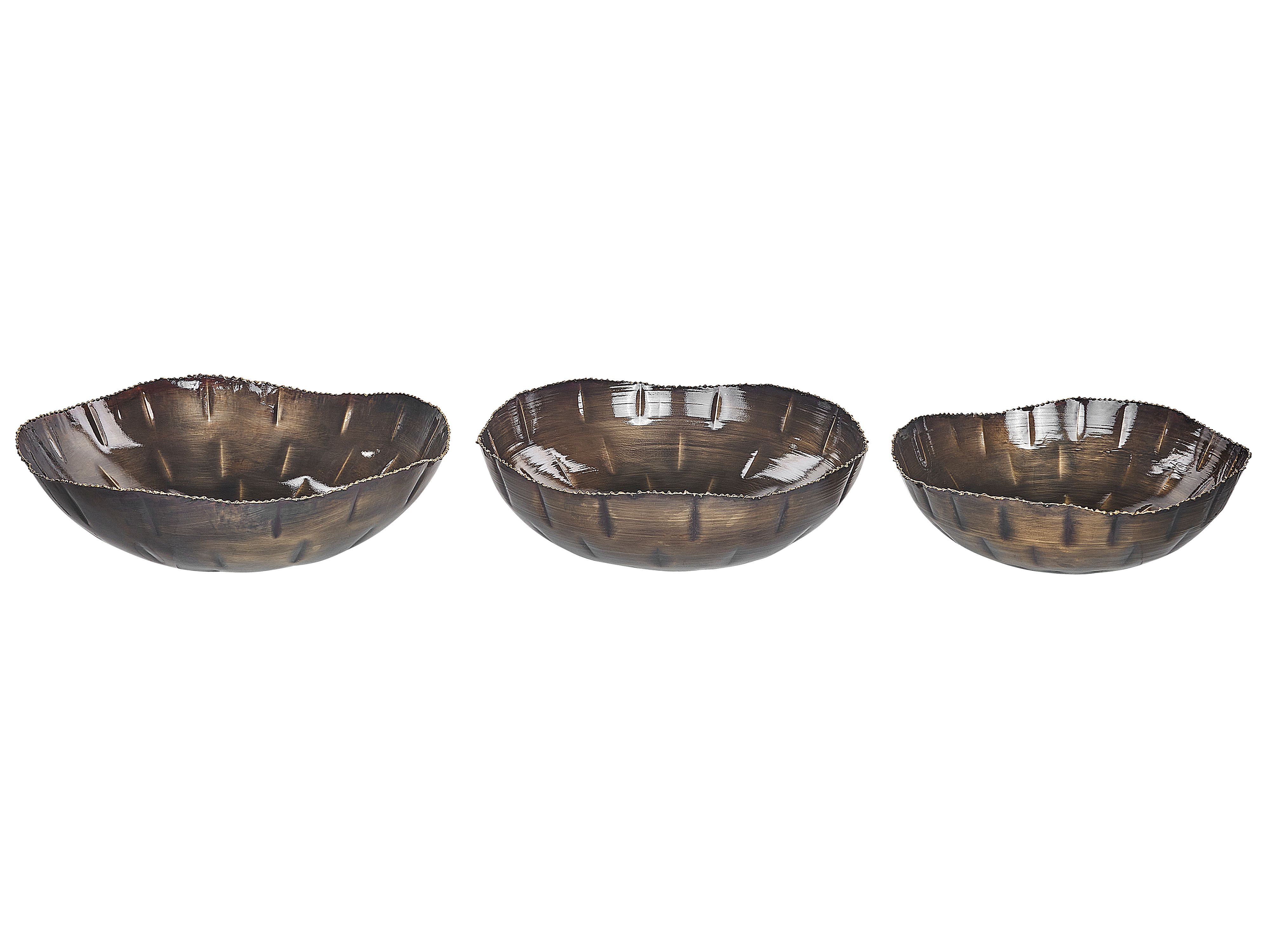 Set of 3 Bowls PINANG Metal Brass