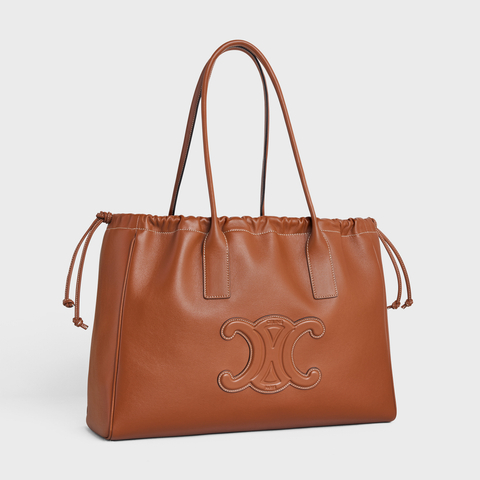 Replicate CABAS DRAWSTRING CUIR TRIOMPHE IN SMOOTH CALFSKIN TAN(1:1 replica)1:1High-quality replica